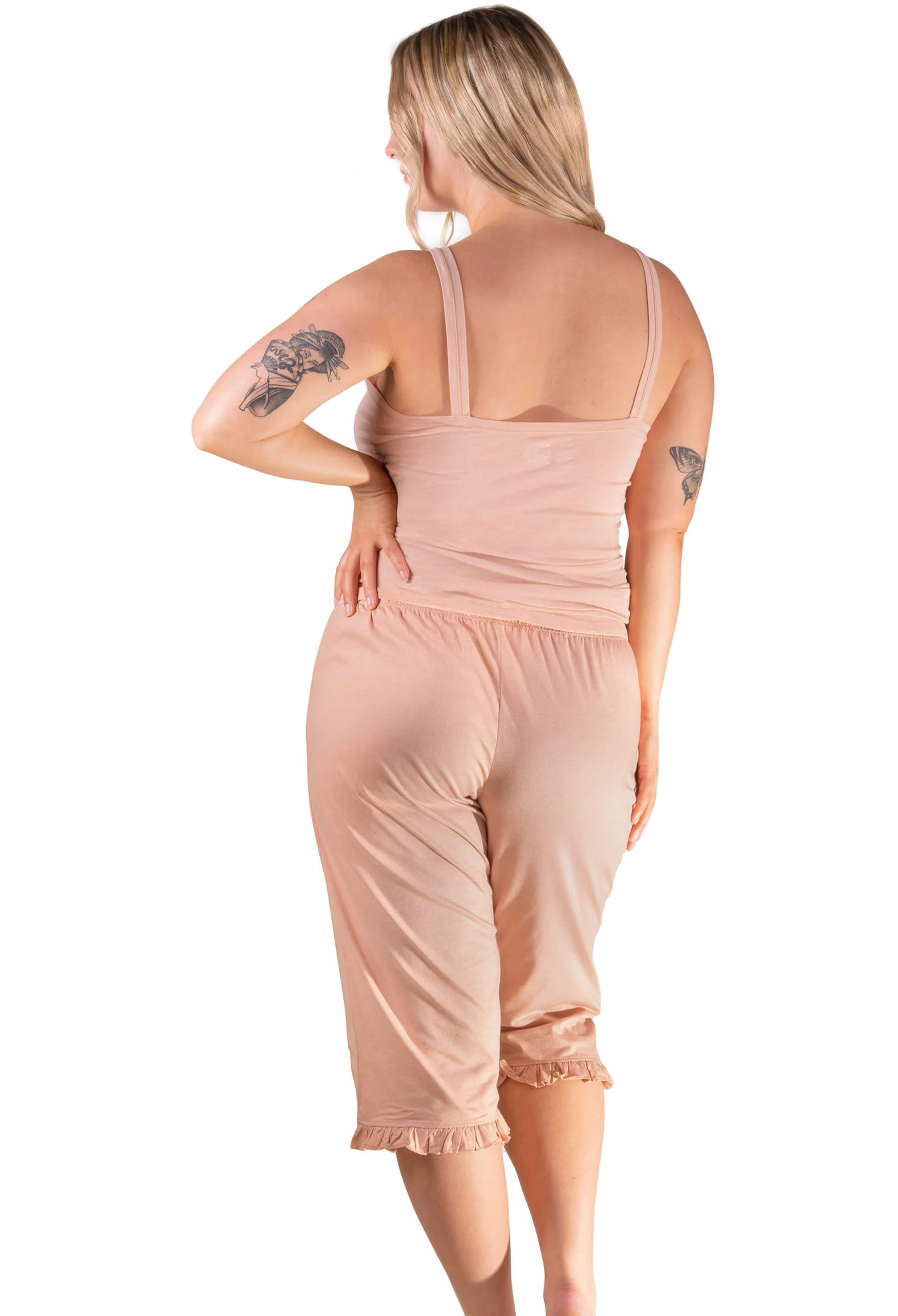 100% Cotton Frill 3/4 Pants - Image 3