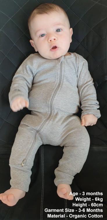 100% Organic Cotton 2-Way Zip Babysuit - Image 17
