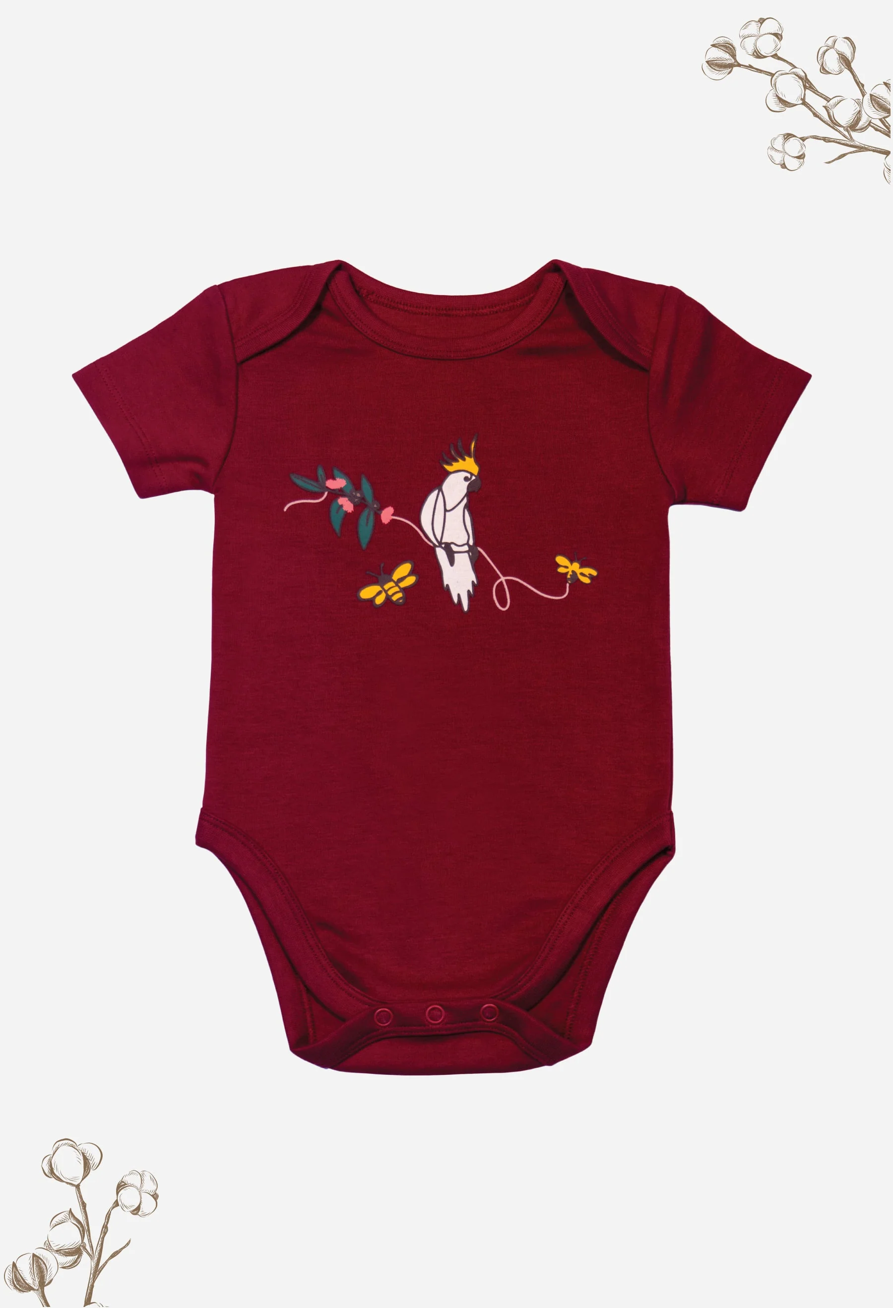 100% Organic Cotton Short Sleeve Baby Bodysuit - 4 Pack - Image 10