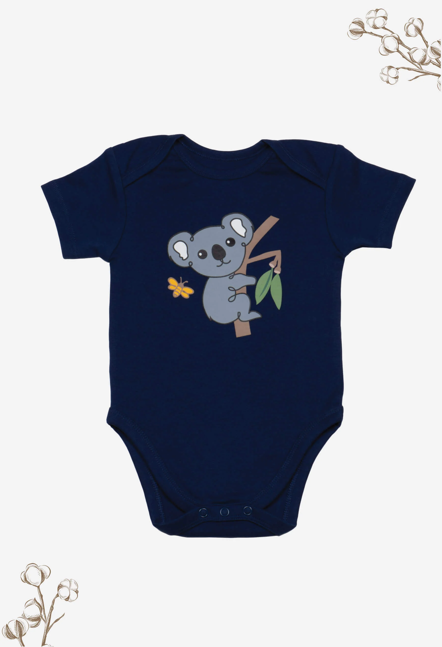 100% Organic Cotton Short Sleeve Baby Bodysuit - 4 Pack - Image 3