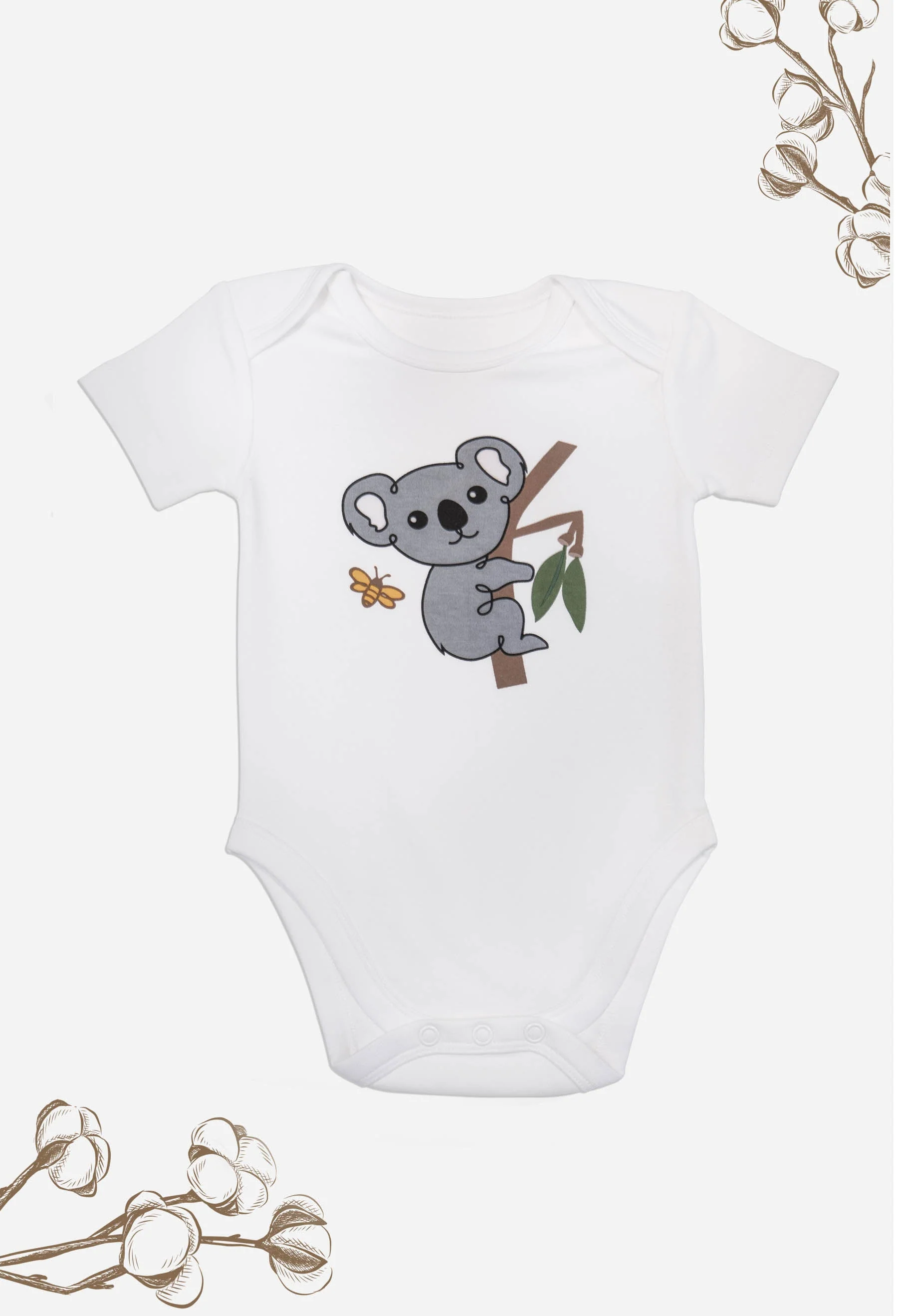100% Organic Cotton Short Sleeve Baby Bodysuit - 4 Pack - Image 5