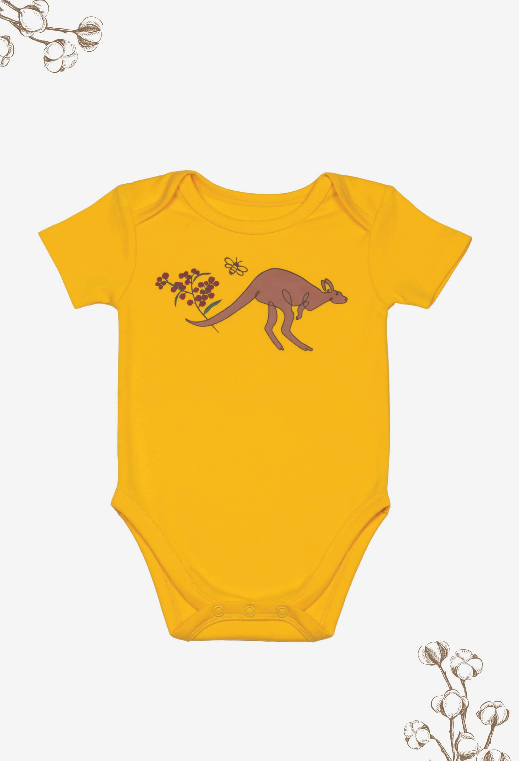 100% Organic Cotton Short Sleeve Baby Bodysuit - 4 Pack - Image 7