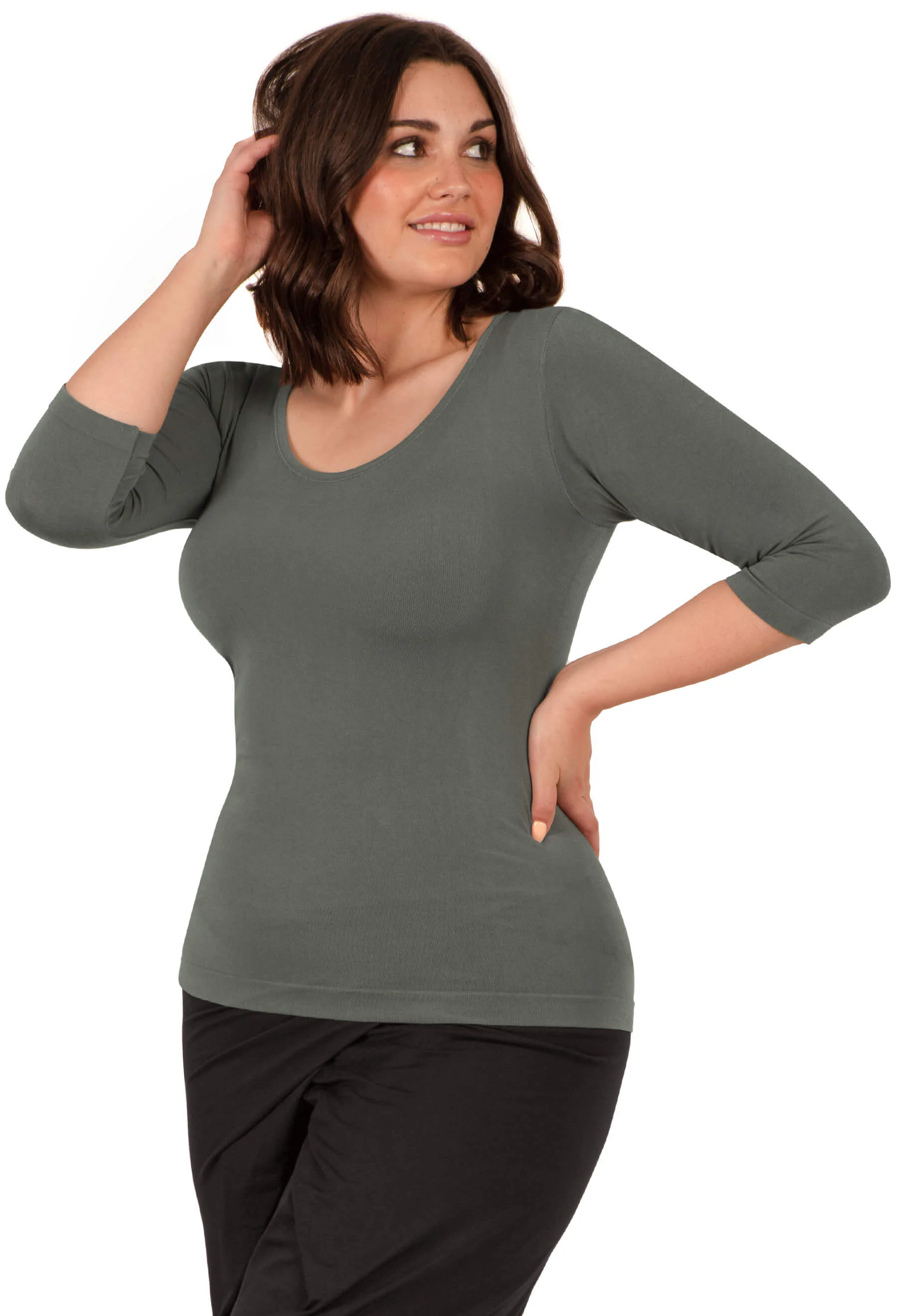 Bamboo 3/4 Sleeve Top - Image 13