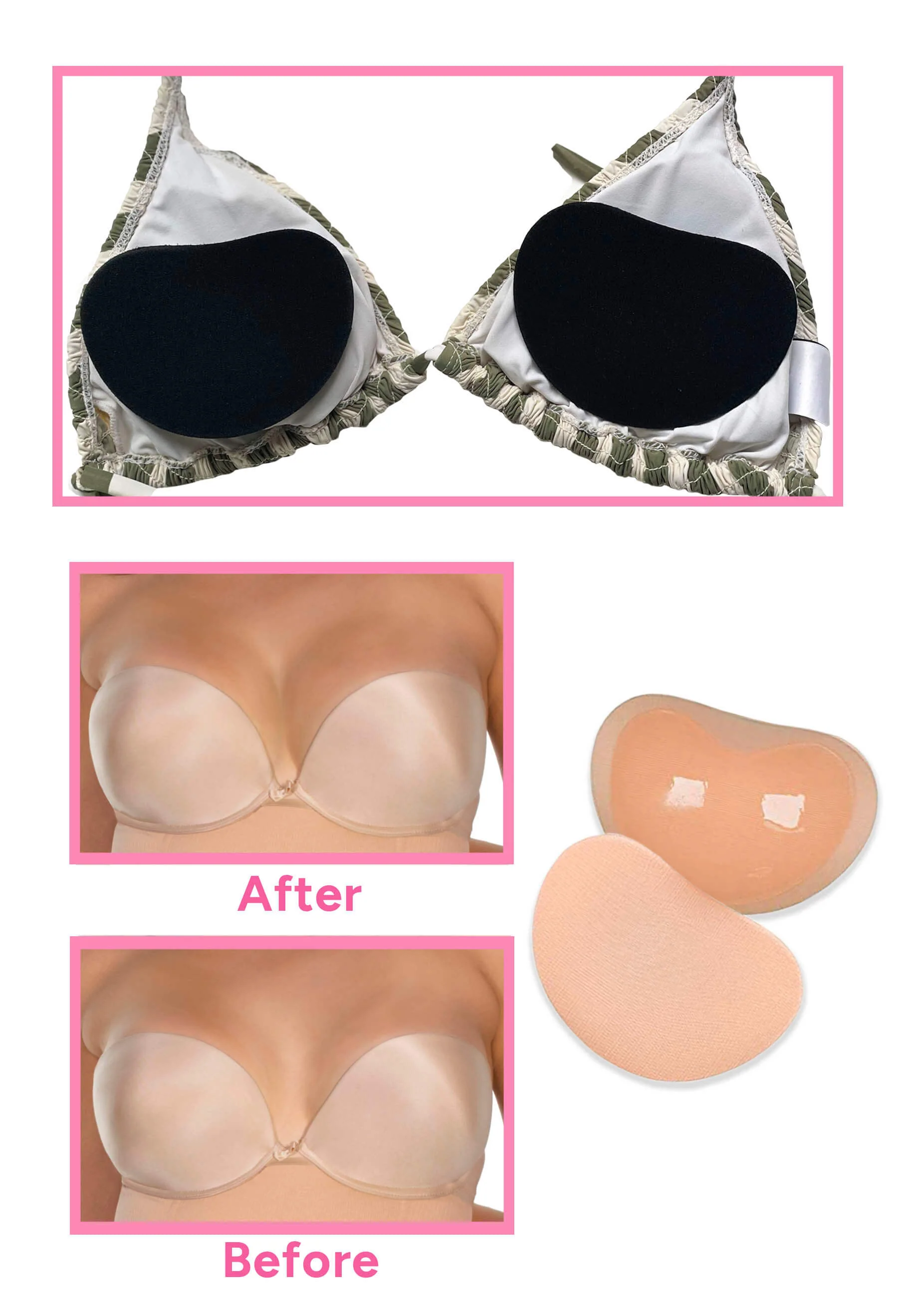 Adhesive Push Up Cleavage Booster Pads - 2 Pack - Image 4