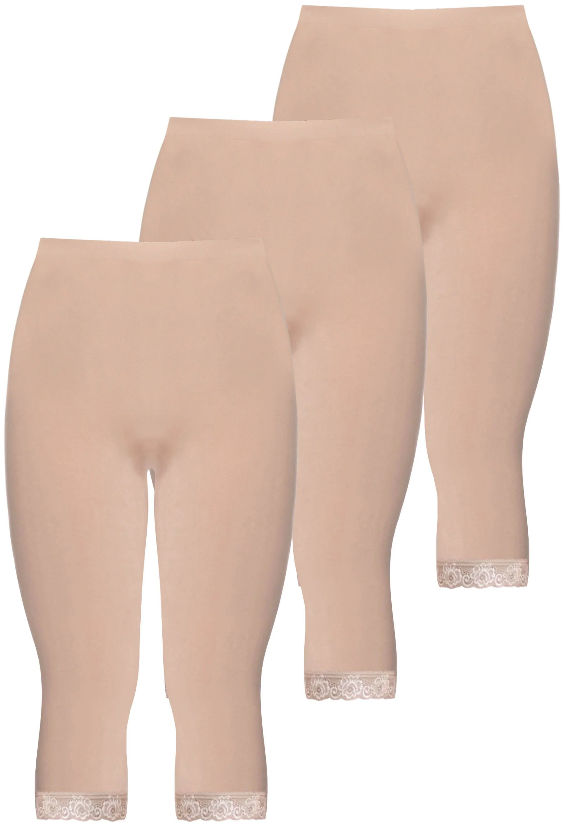 Anti Chafing High Rise 3/4 Cotton Rich Leggings - 3 Pack - Image 13