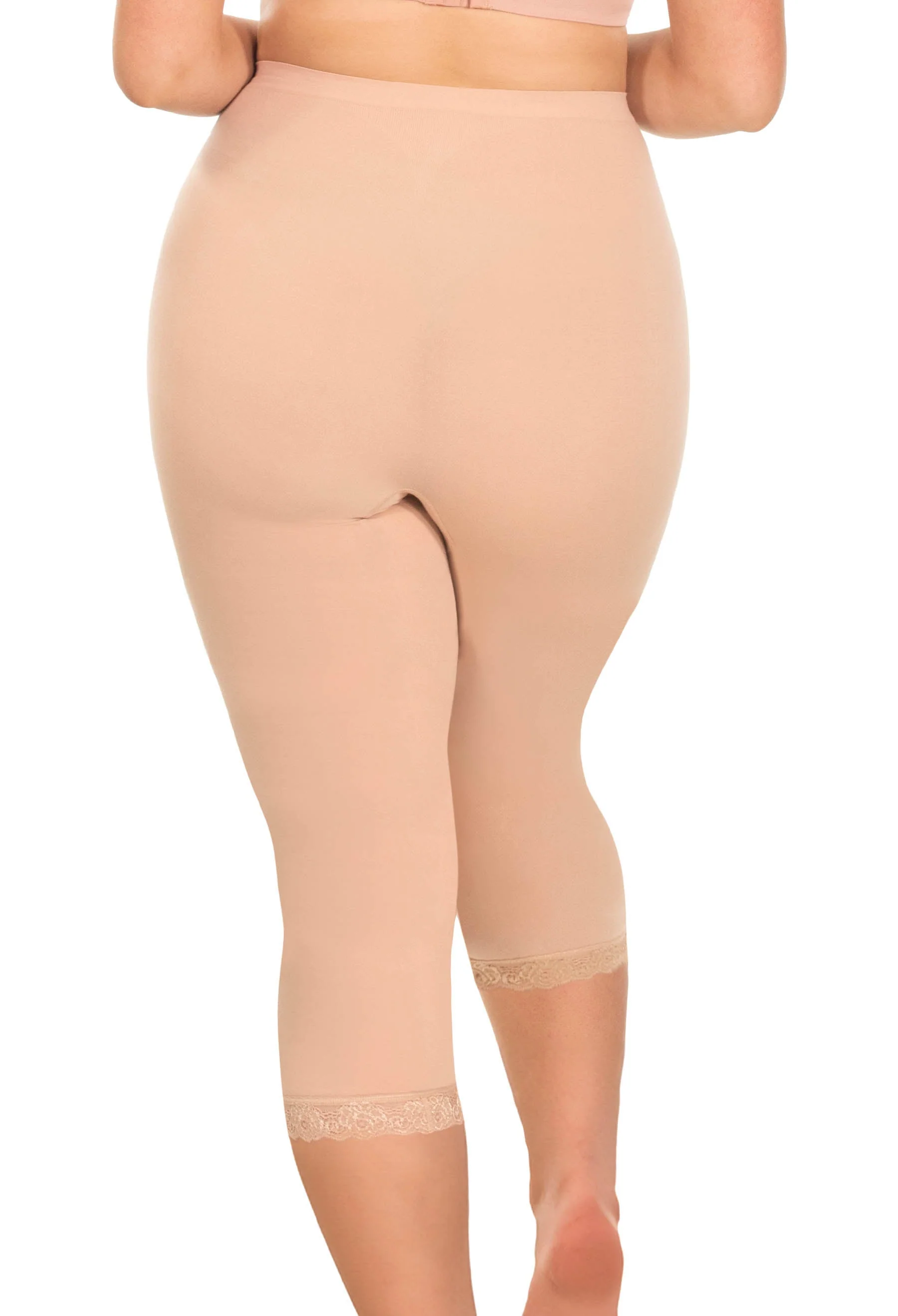 Anti Chafing High Rise 3/4 Cotton Rich Leggings - 3 Pack - Image 5