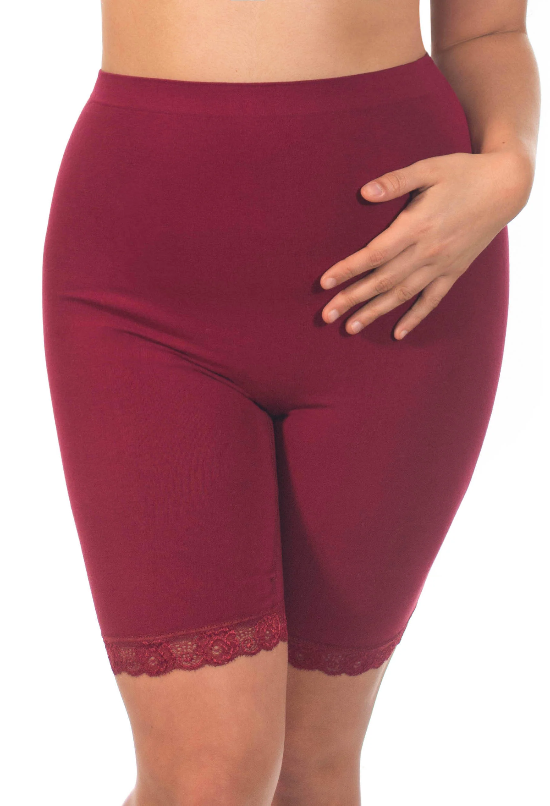 Cotton Rich Long Shorts I High Rise - 3 Pack - Image 12