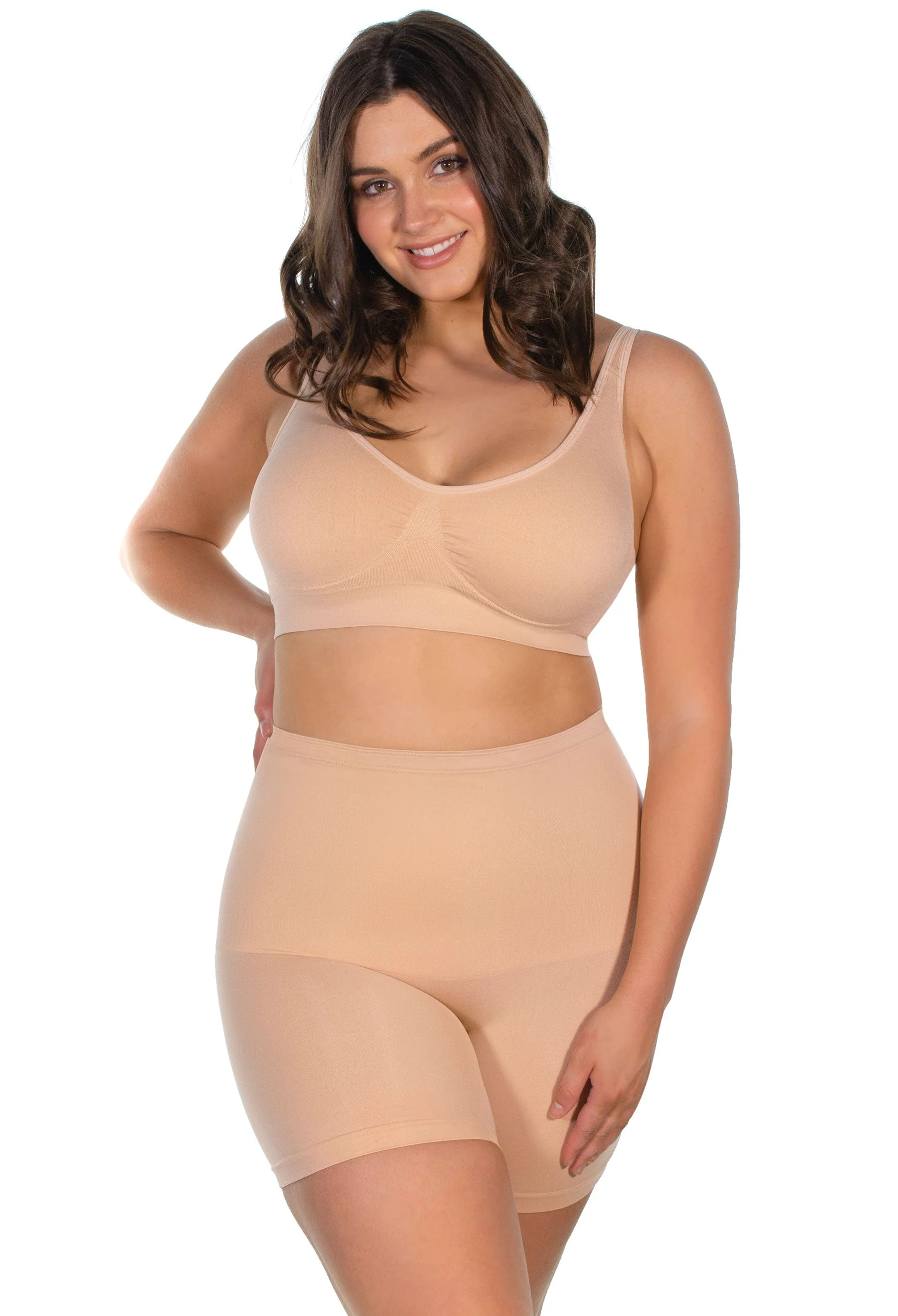Targeted Tummy Control Stay-Up Shorts | Silicone Band - Image 4
