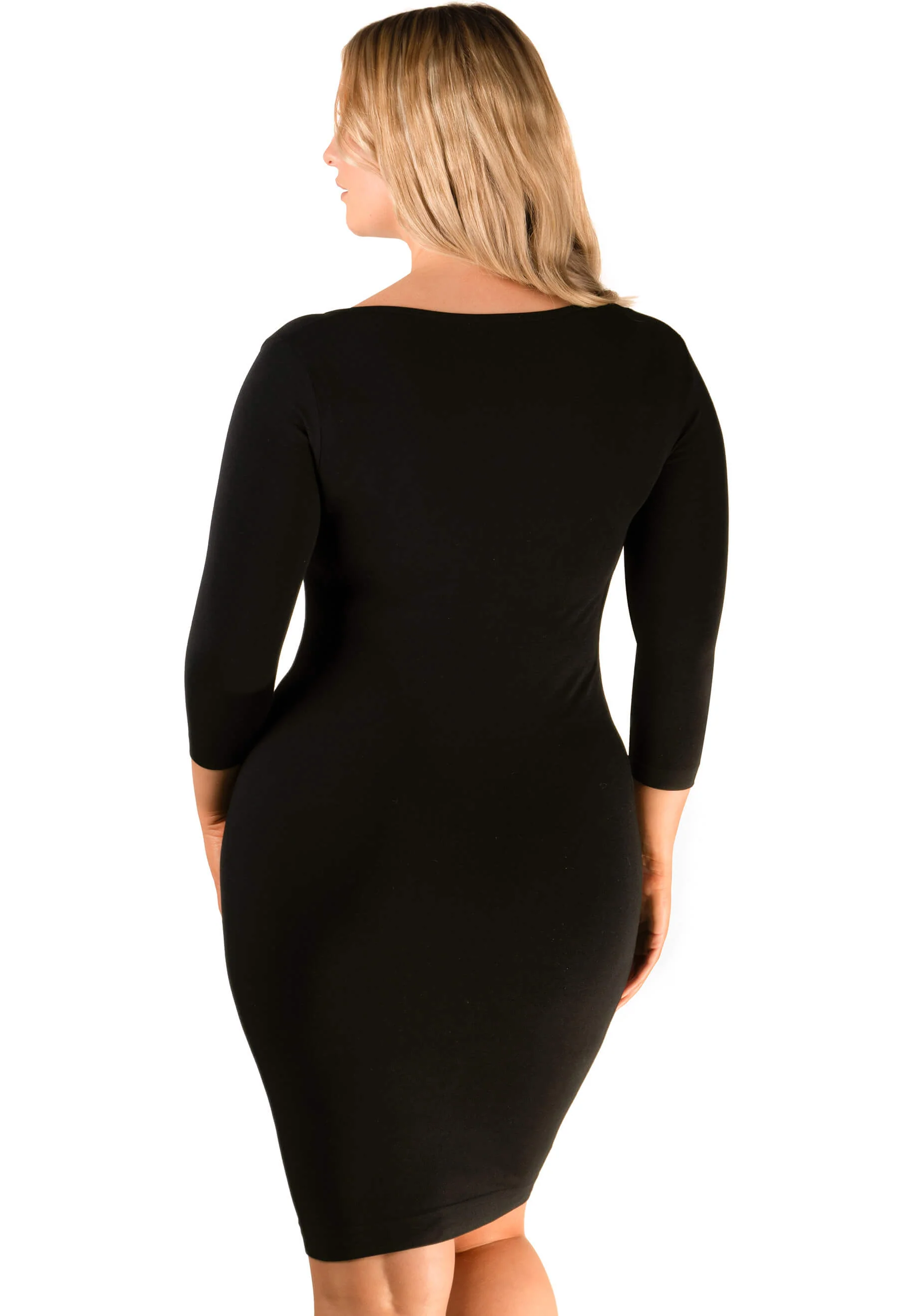 Bamboo 3/4 Sleeve Bodycon Dress - 2 Pack - Image 4