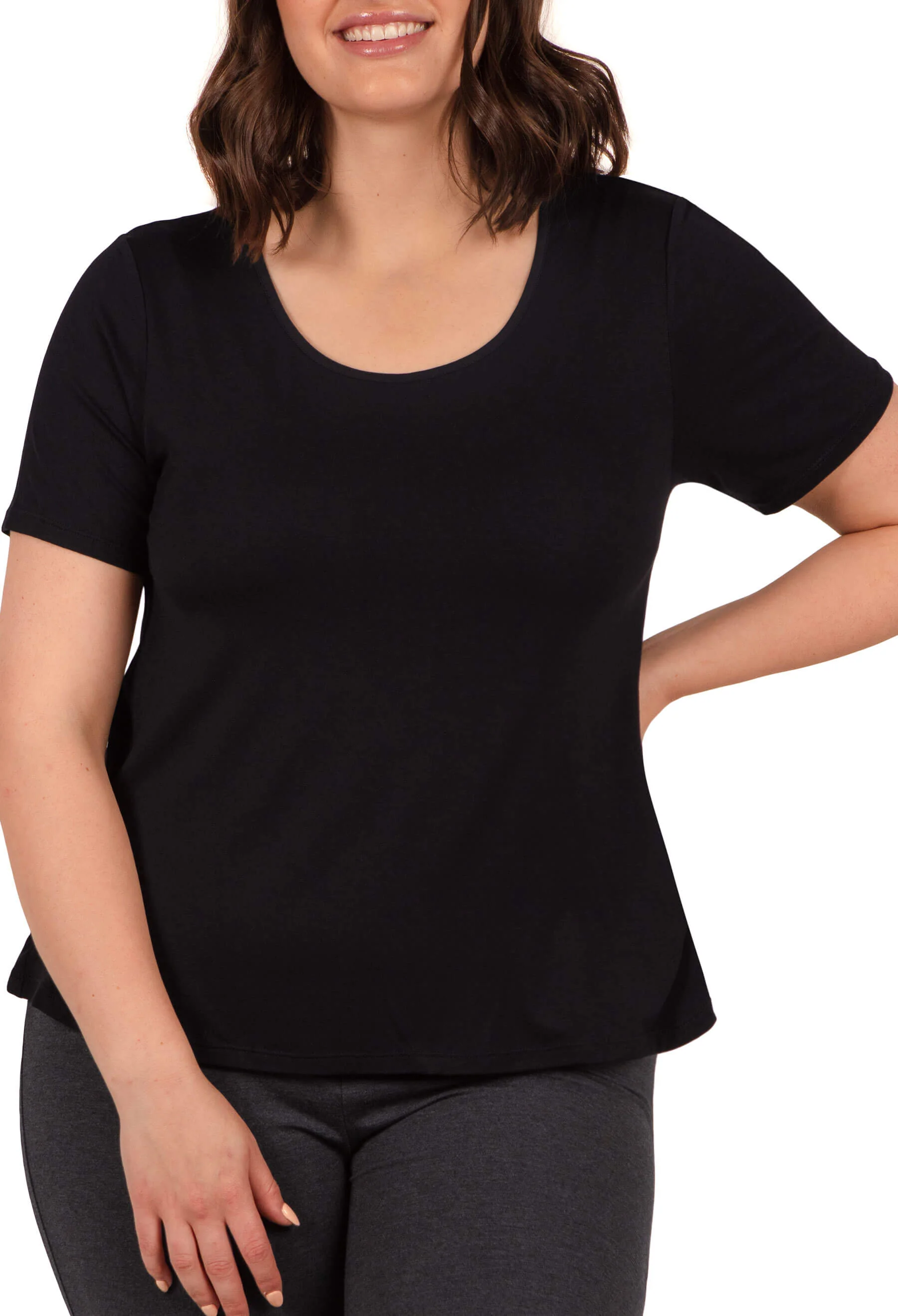 Bamboo Loose Fit Tummy-Flattering Tee - 3 PACK - Image 3