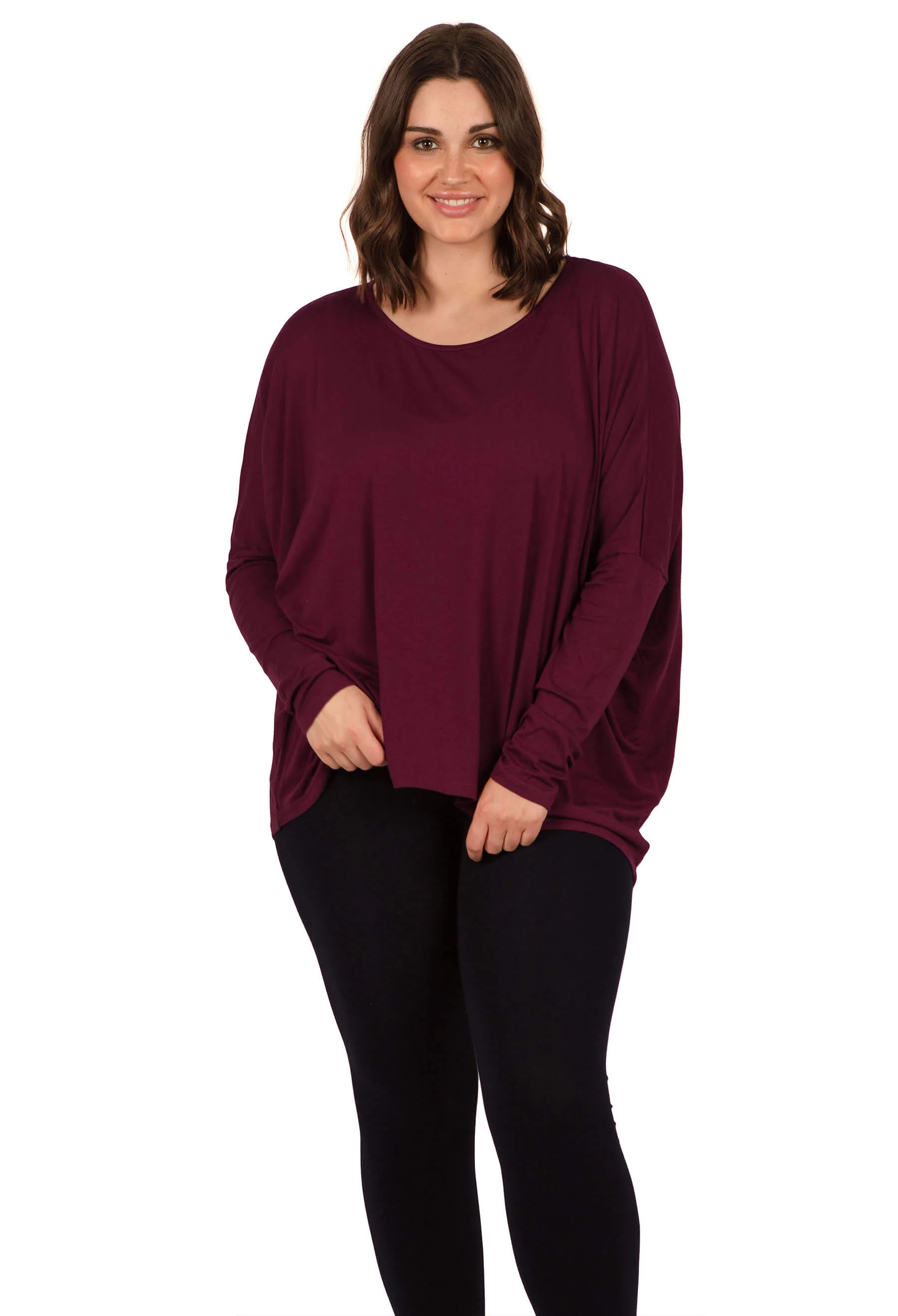 Bamboo Boat Neck Long Sleeve Top - Image 12