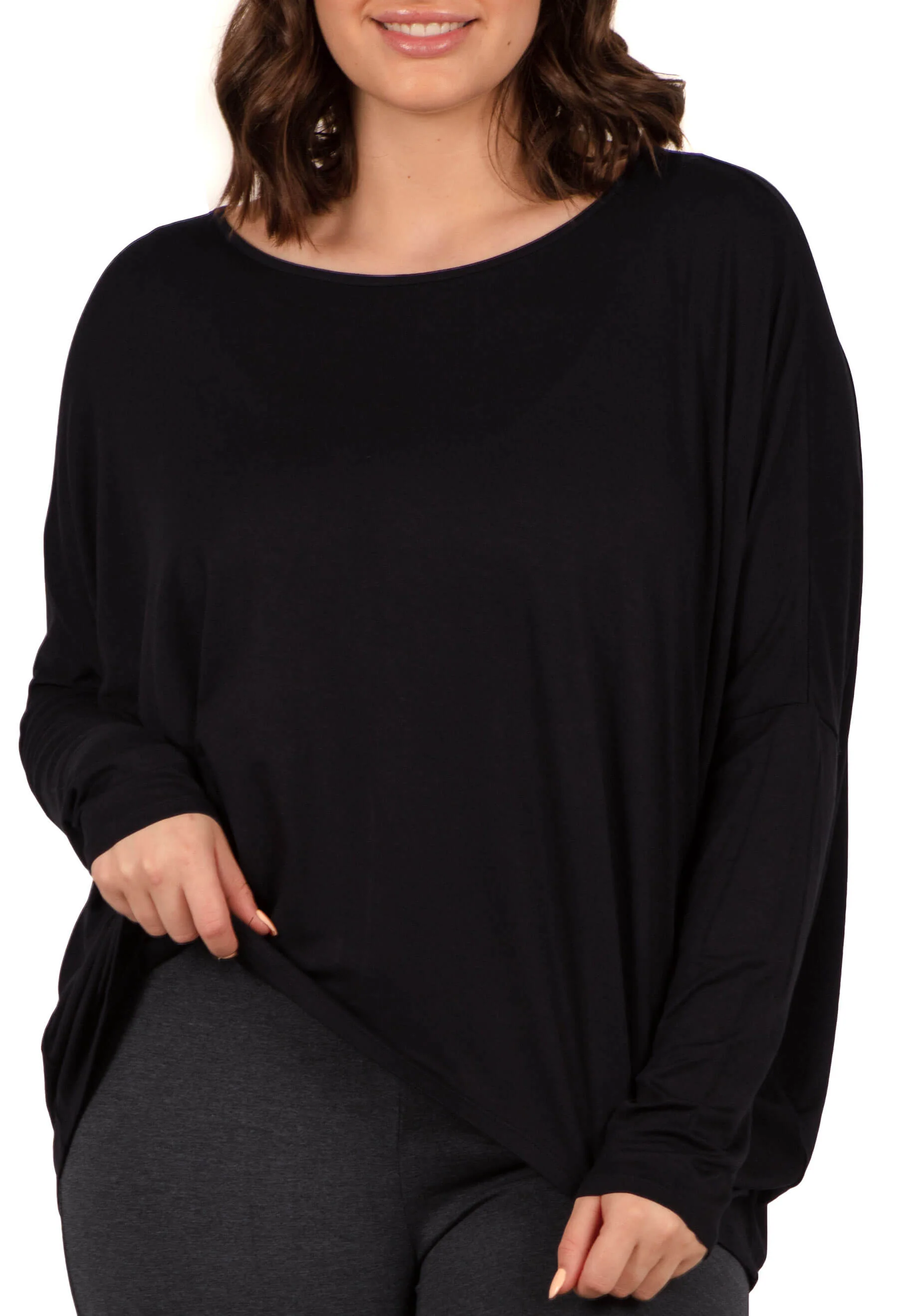 Bamboo Boat Neck Long Sleeve Top - Image 13