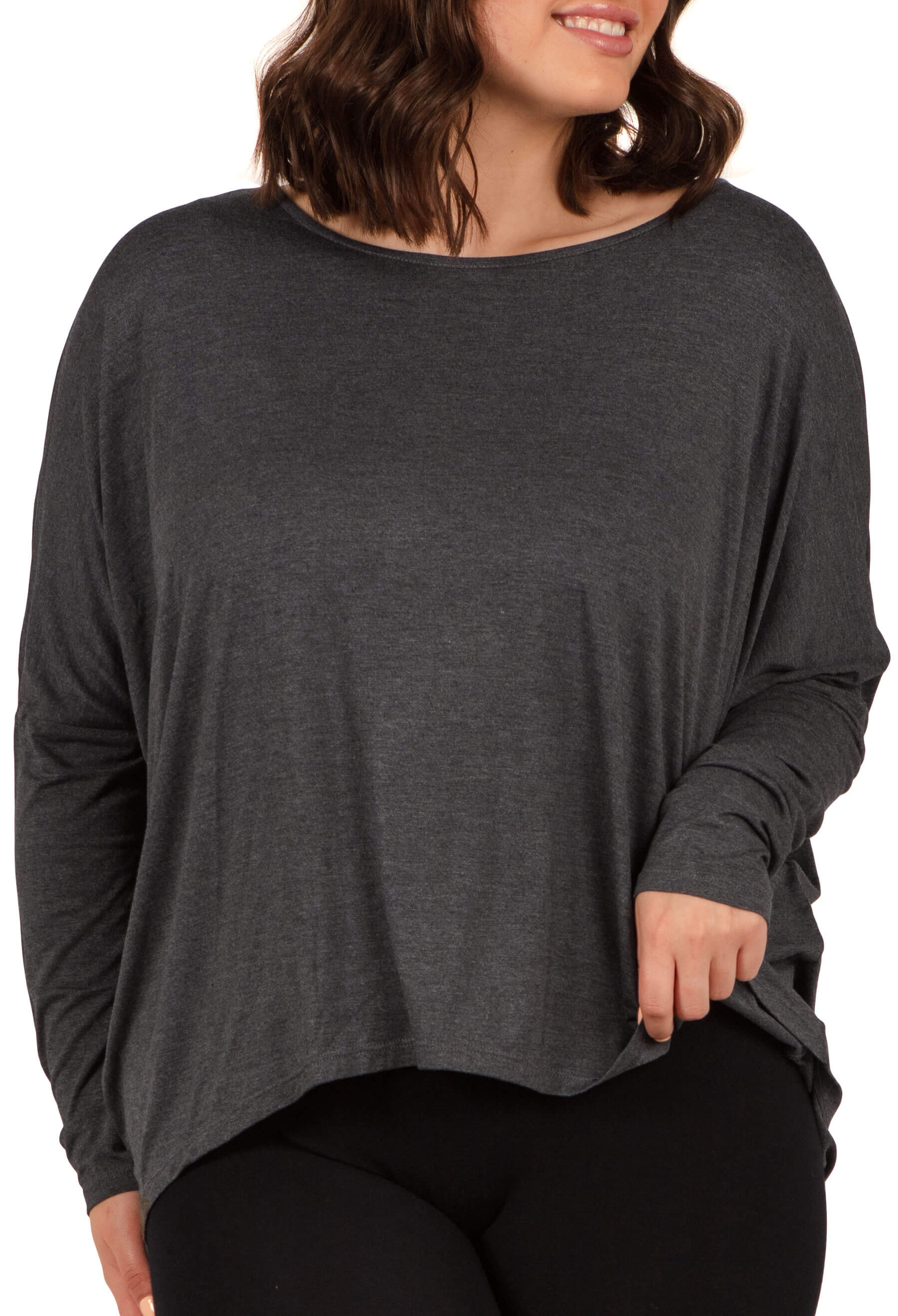 Bamboo Boat Neck Long Sleeve Top - 2 PACK - Image 14