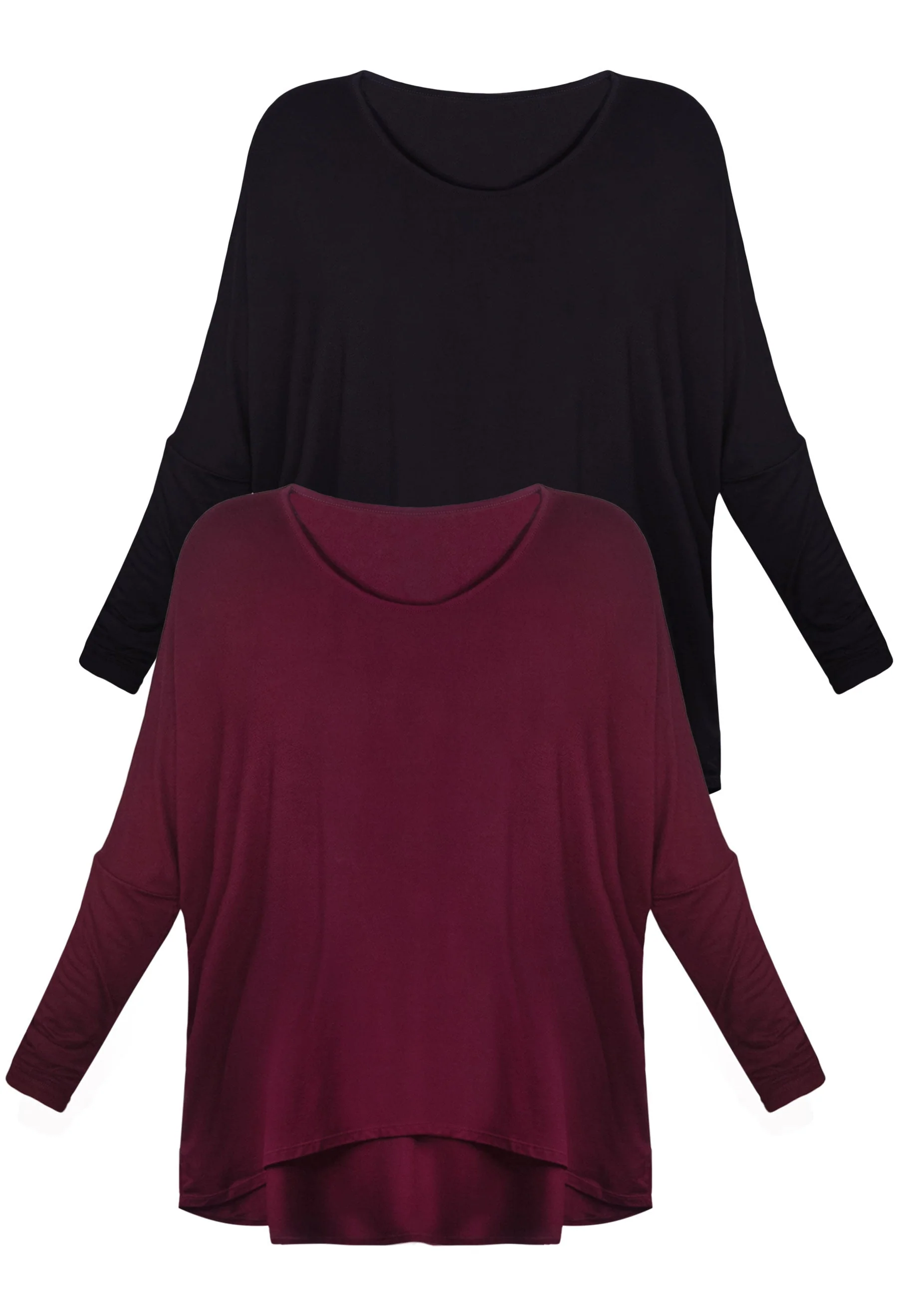 Bamboo Boat Neck Long Sleeve Top - 2 PACK - Image 18