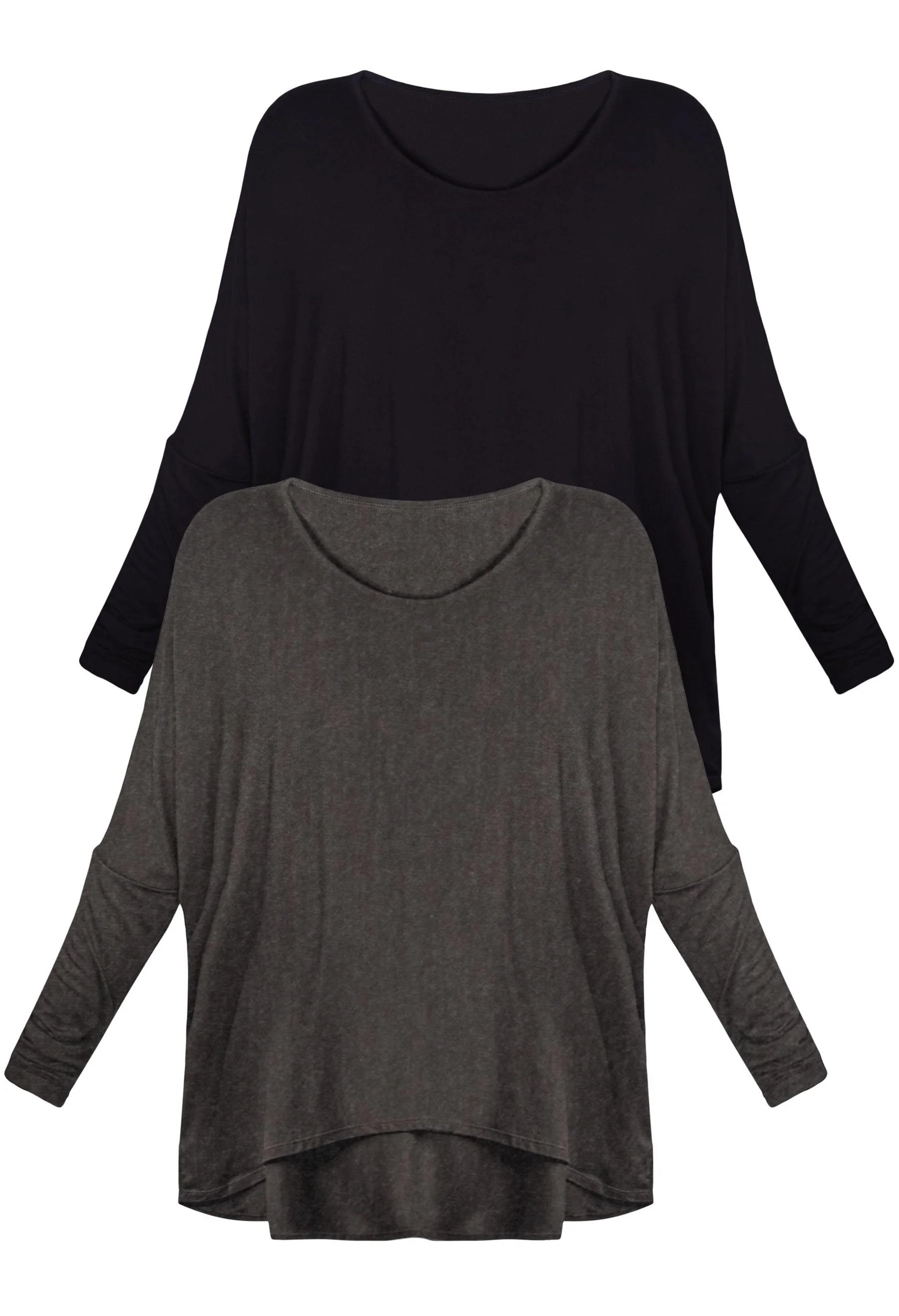 Bamboo Boat Neck Long Sleeve Top - 2 PACK - Image 19