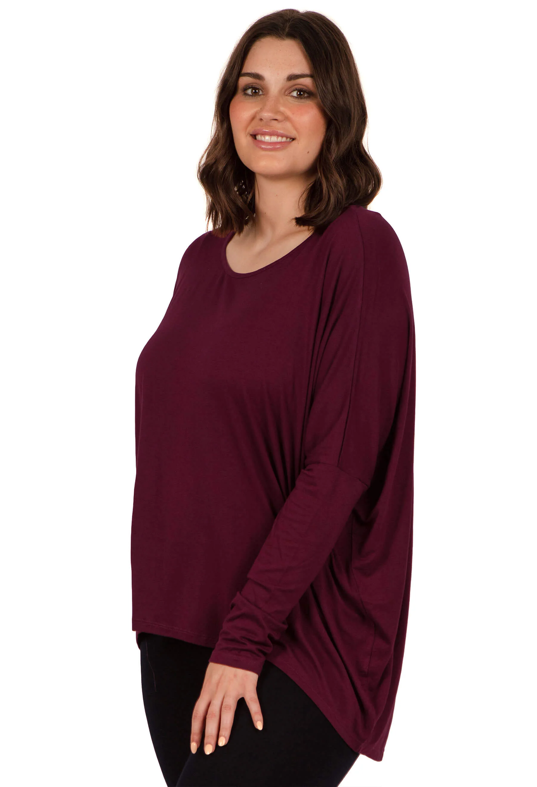 Bamboo Boat Neck Long Sleeve Top - 2 PACK - Image 7