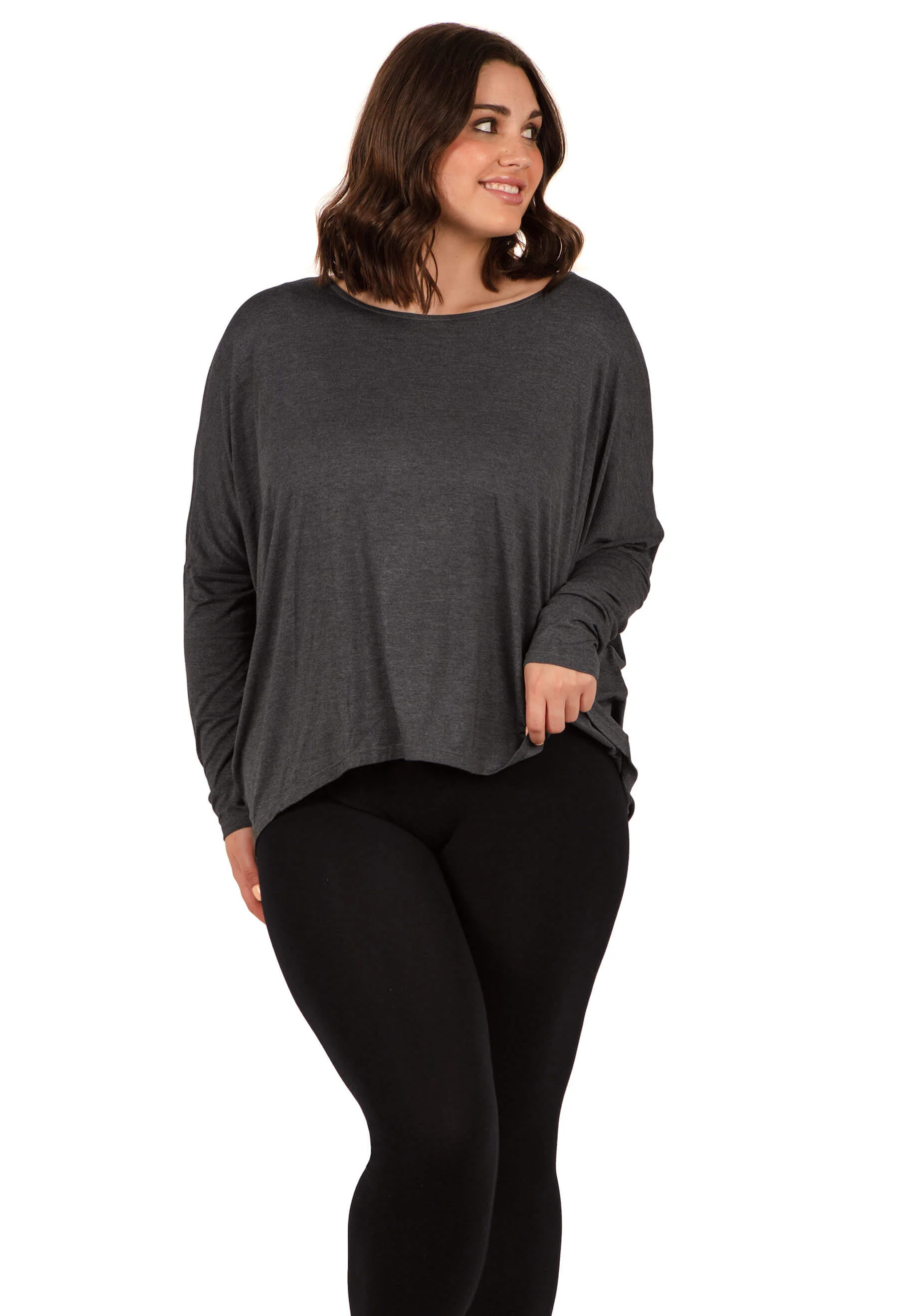 Bamboo Boat Neck Long Sleeve Top - Image 4