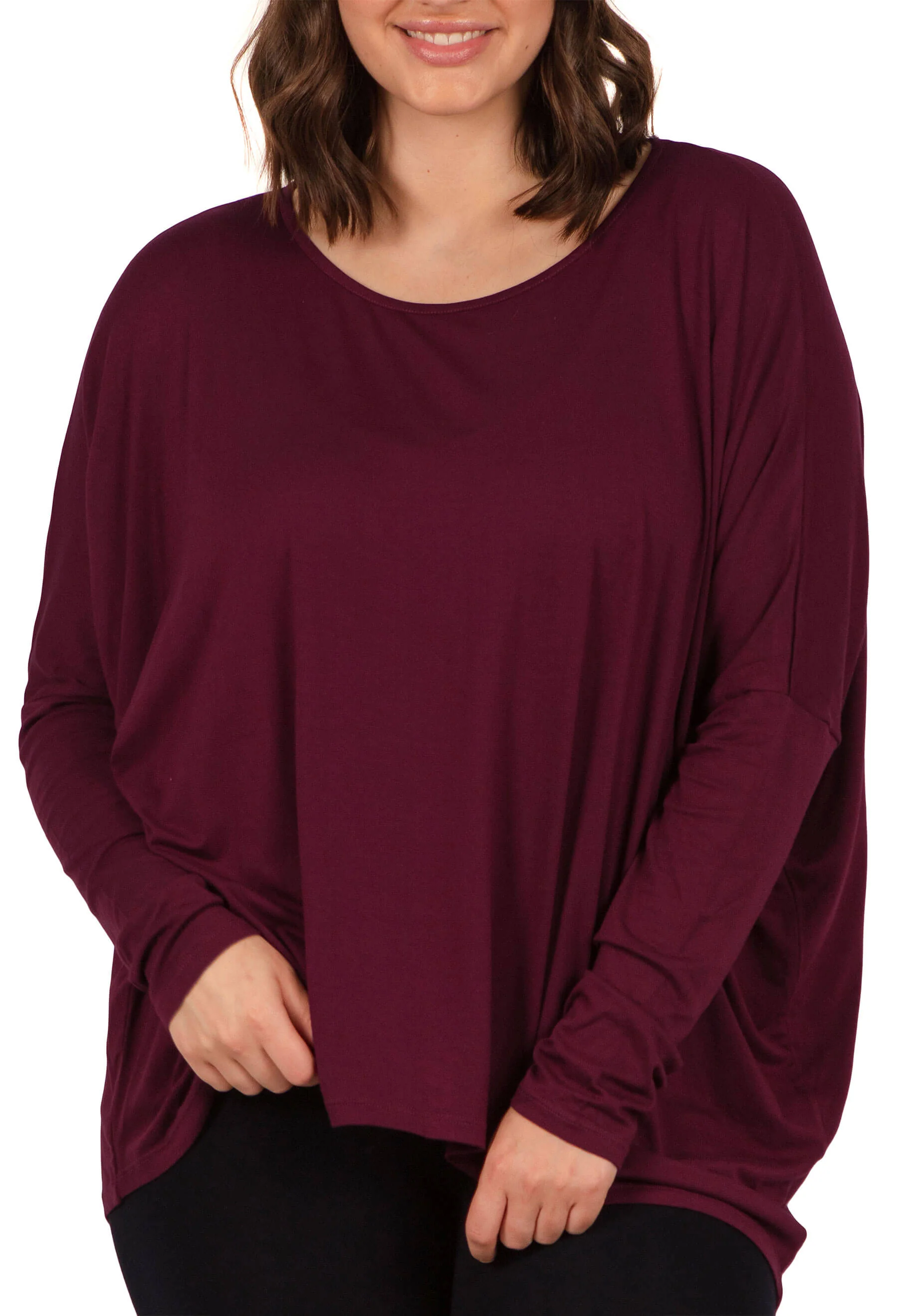 Bamboo Boat Neck Long Sleeve Top - Image 9