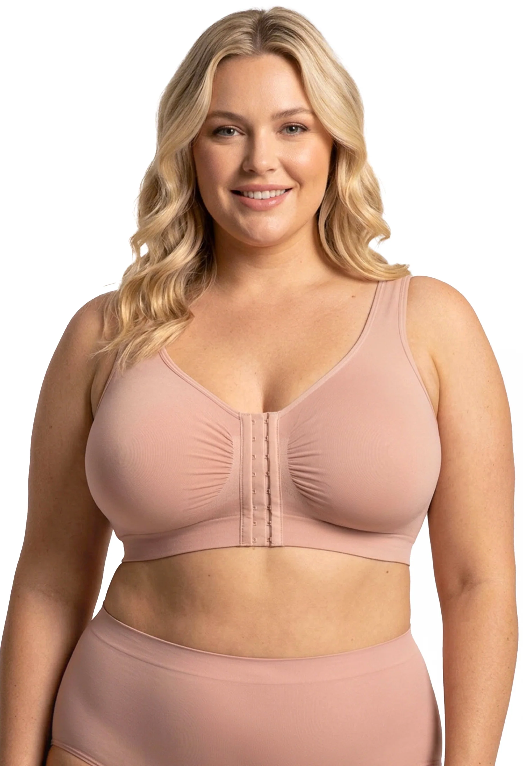 Bamboo Padded Front Closure Wire Free Bra - Image 12