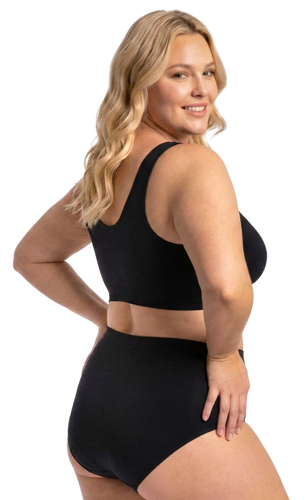 Bamboo Padded Front Closure Wire Free Bra - Image 16