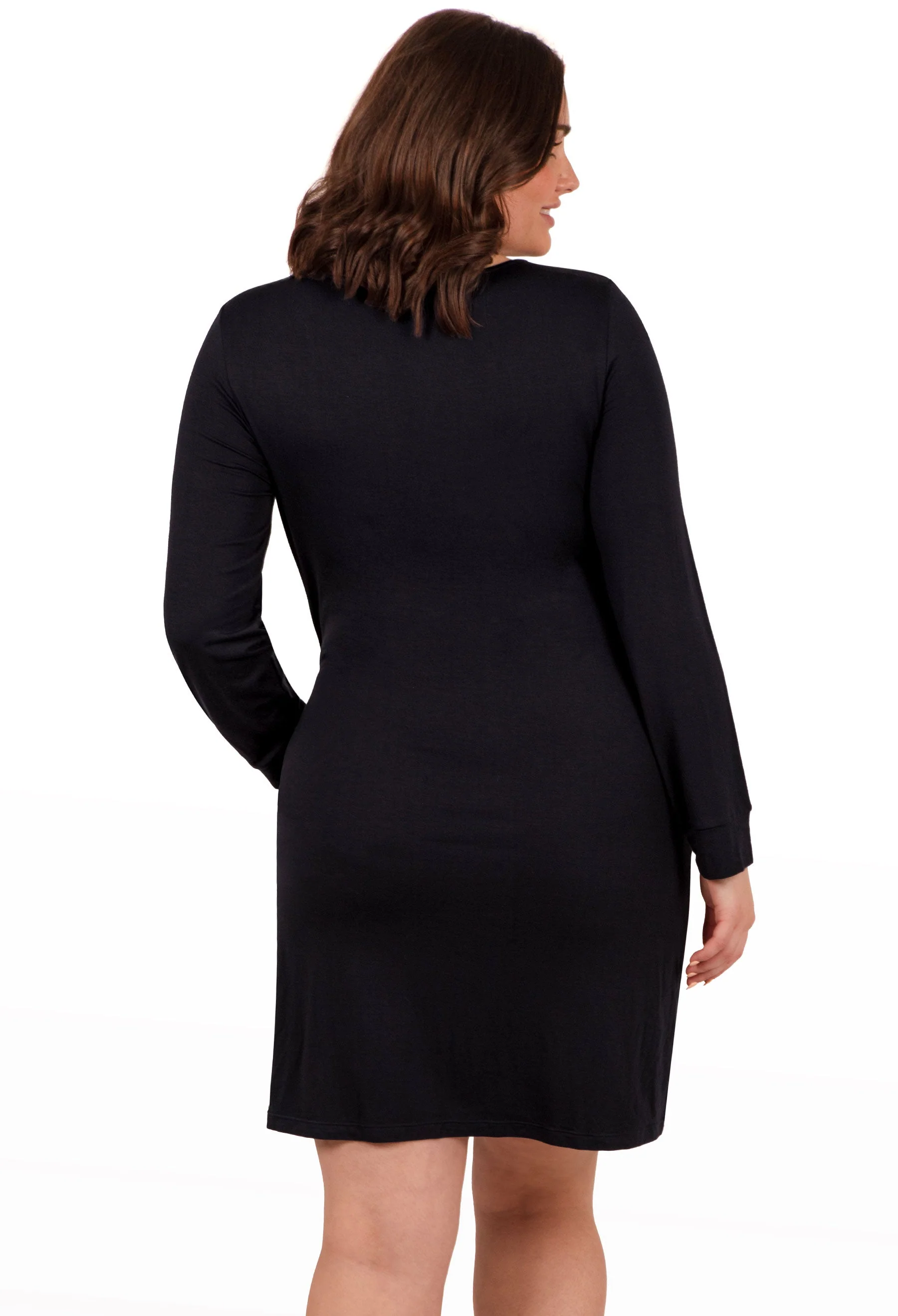 Bamboo Long Sleeve Maternity & Nursing Dress - Image 14