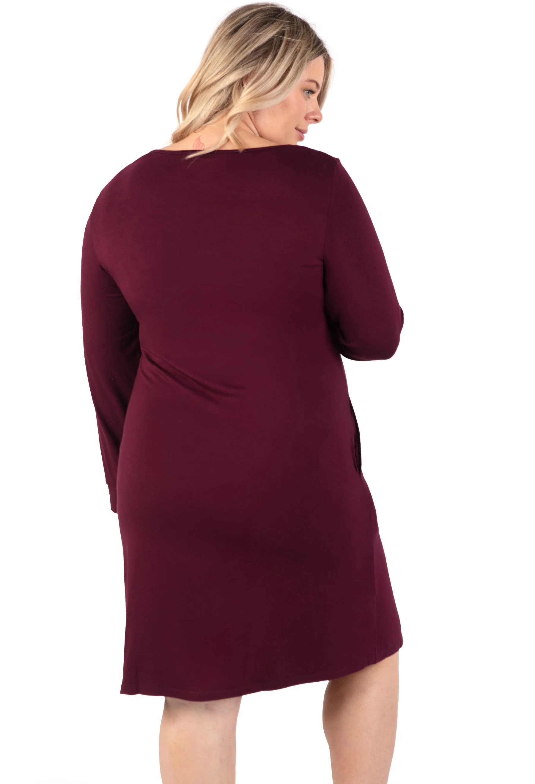 Bamboo Long Sleeve Maternity & Nursing Dress - 2 Pack - Image 6