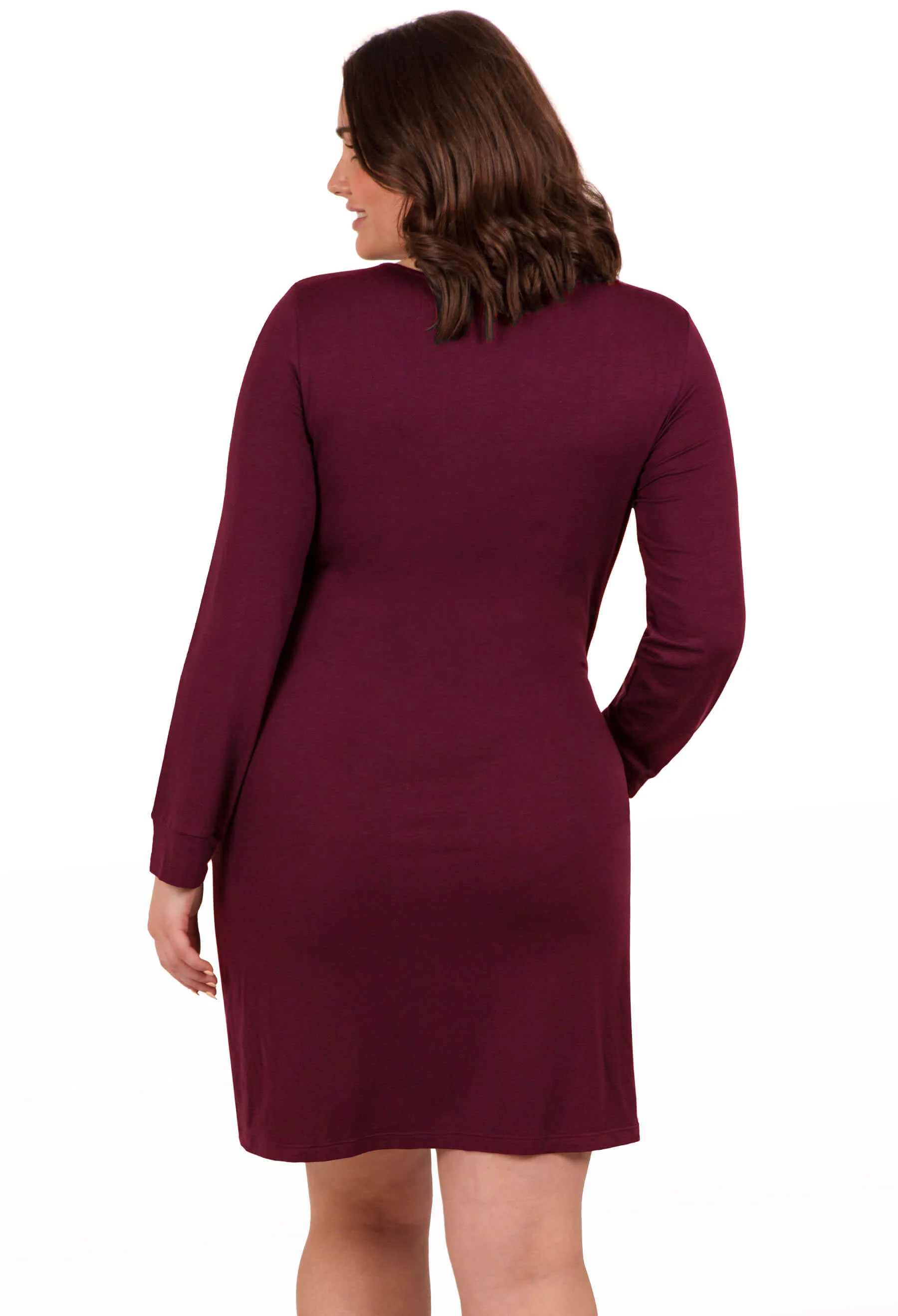 Bamboo Long Sleeve Nursing Dress - Image 11