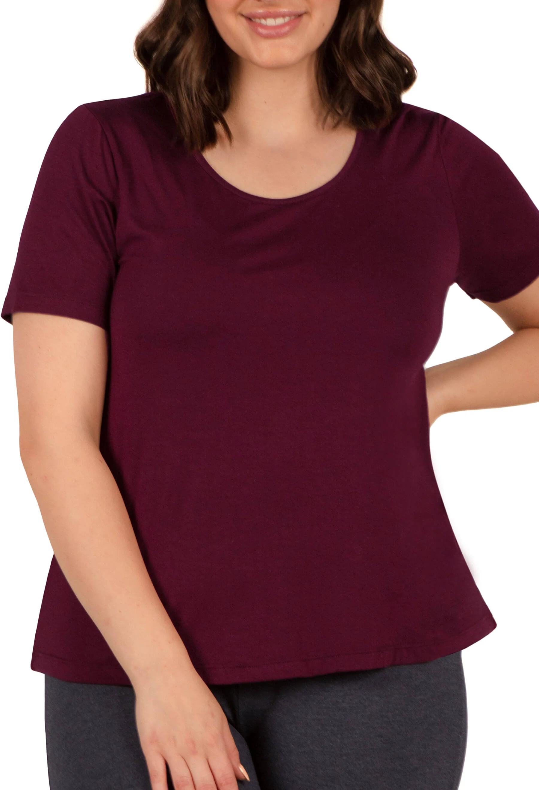 Bamboo Loose Fit Tummy-Flattering Tee - Image 7
