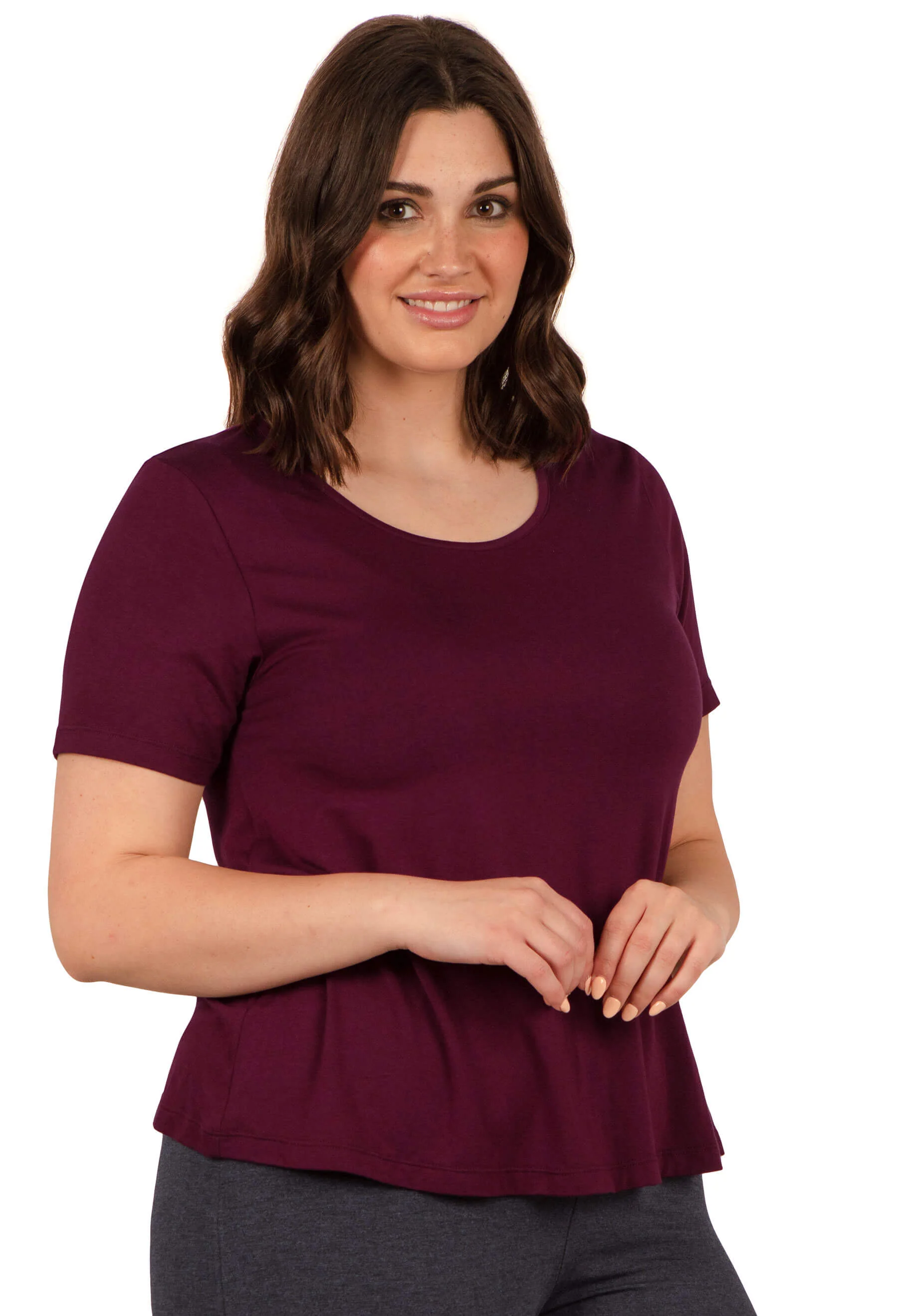 Bamboo Loose Fit Tummy-Flattering Tee - Image 8