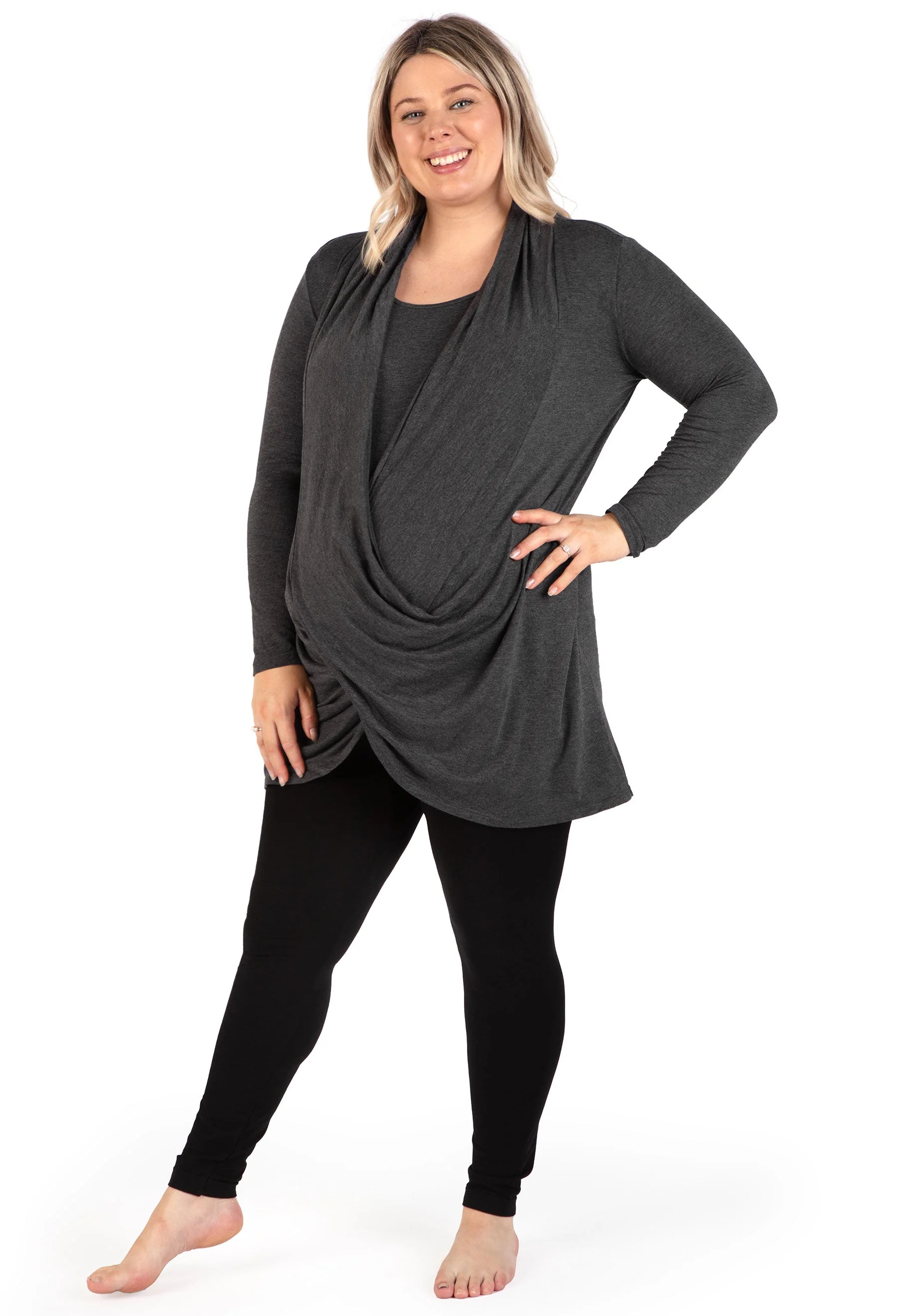 Bamboo Maternity & Easy Nursing Hospital Gown - 2 Pack - Image 25