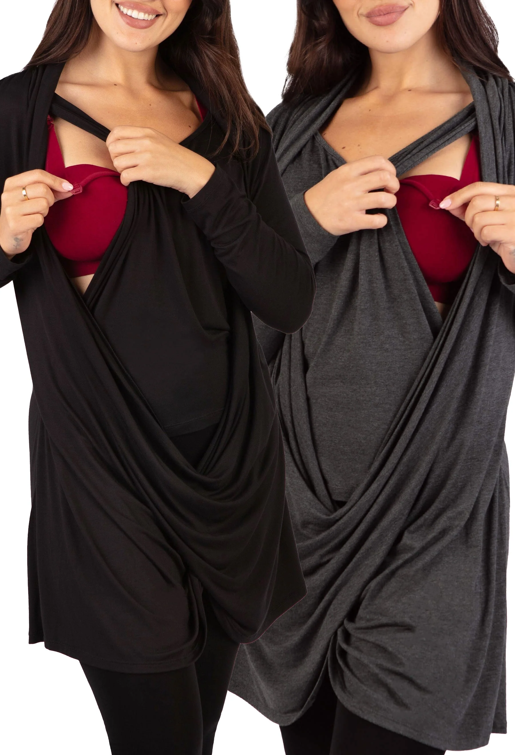 Bamboo Maternity & Easy Nursing Hospital Gown - 2 Pack - Image 34