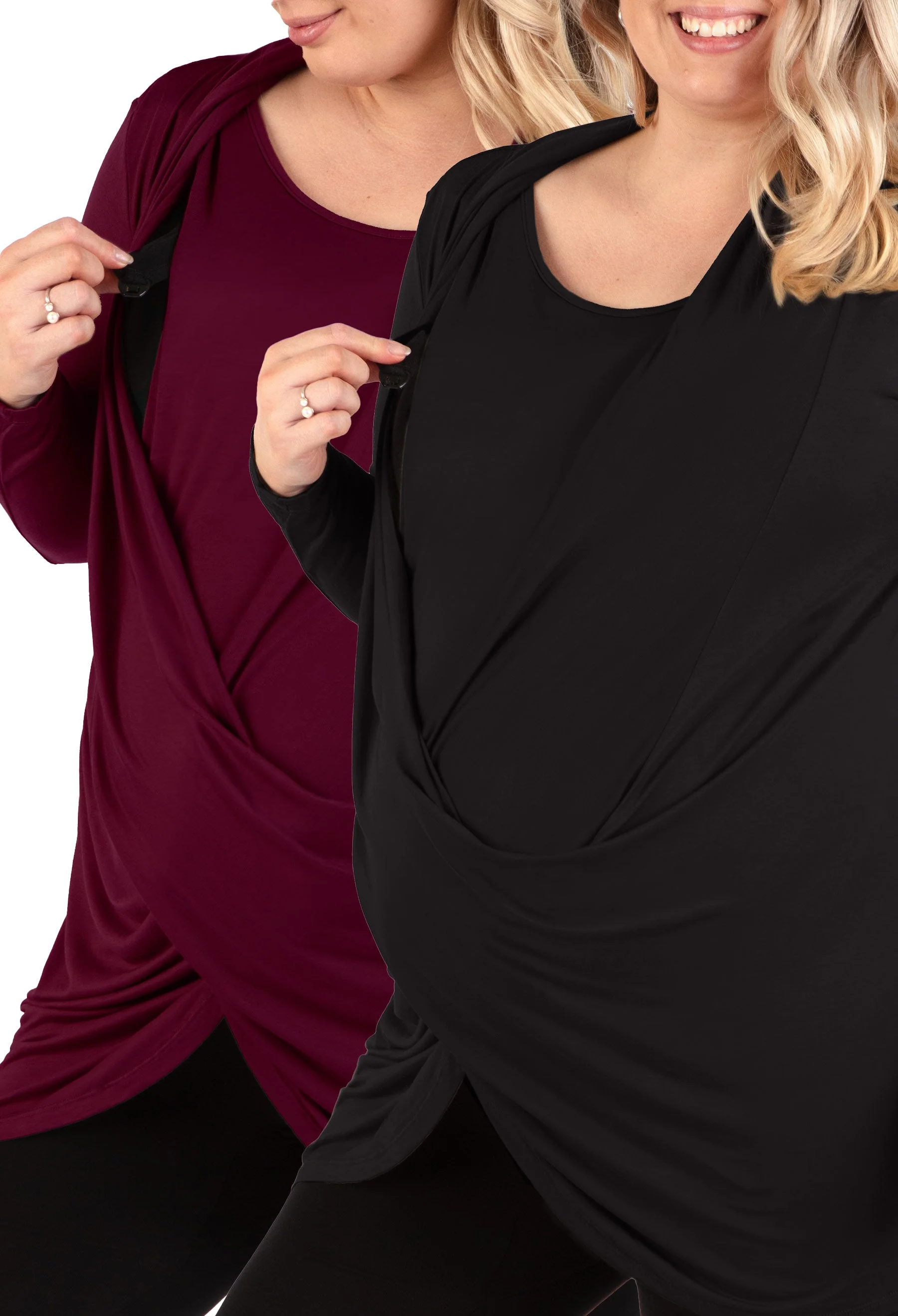 Bamboo Maternity & Easy Nursing Hospital Gown - 2 Pack - Image 36