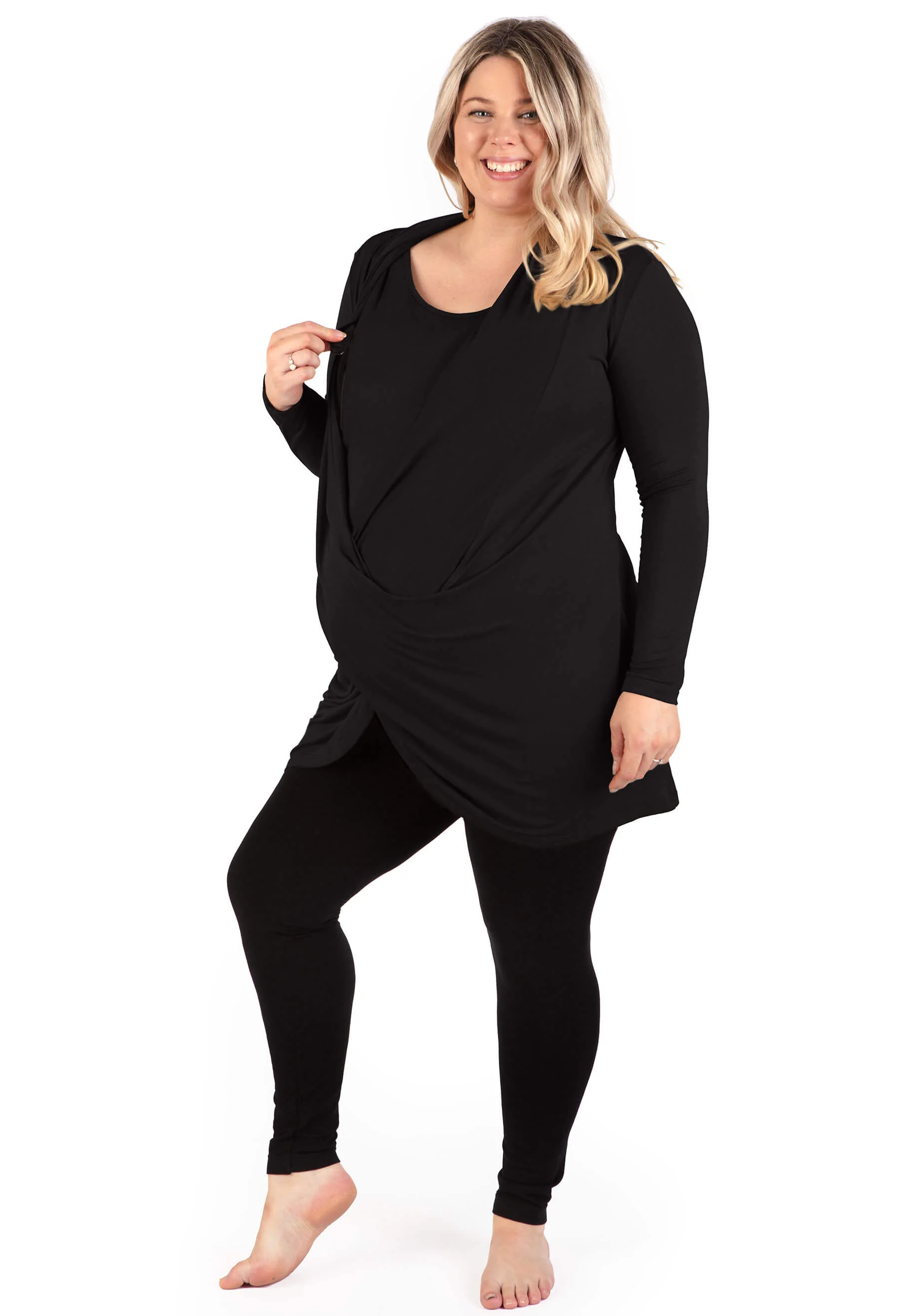 Bamboo Maternity & Easy Nursing Hospital Gown - 2 Pack - Image 8