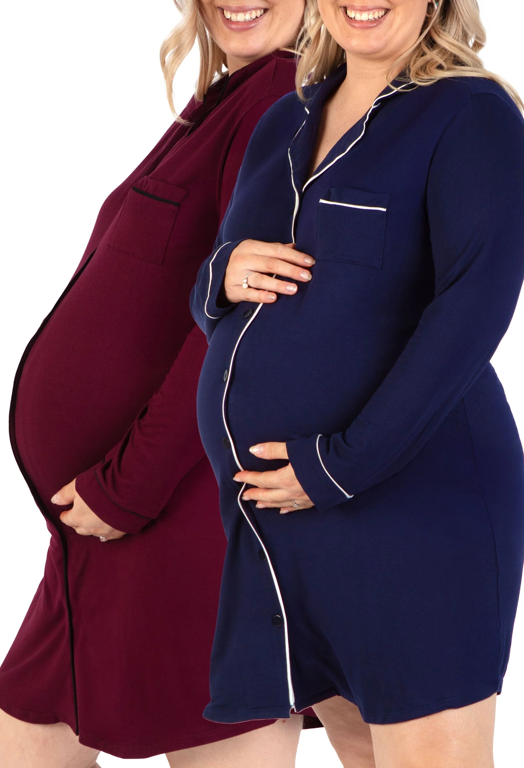 Bamboo Maternity & Nursing Birthing Hospital Gown - 2 Pack - Image 15