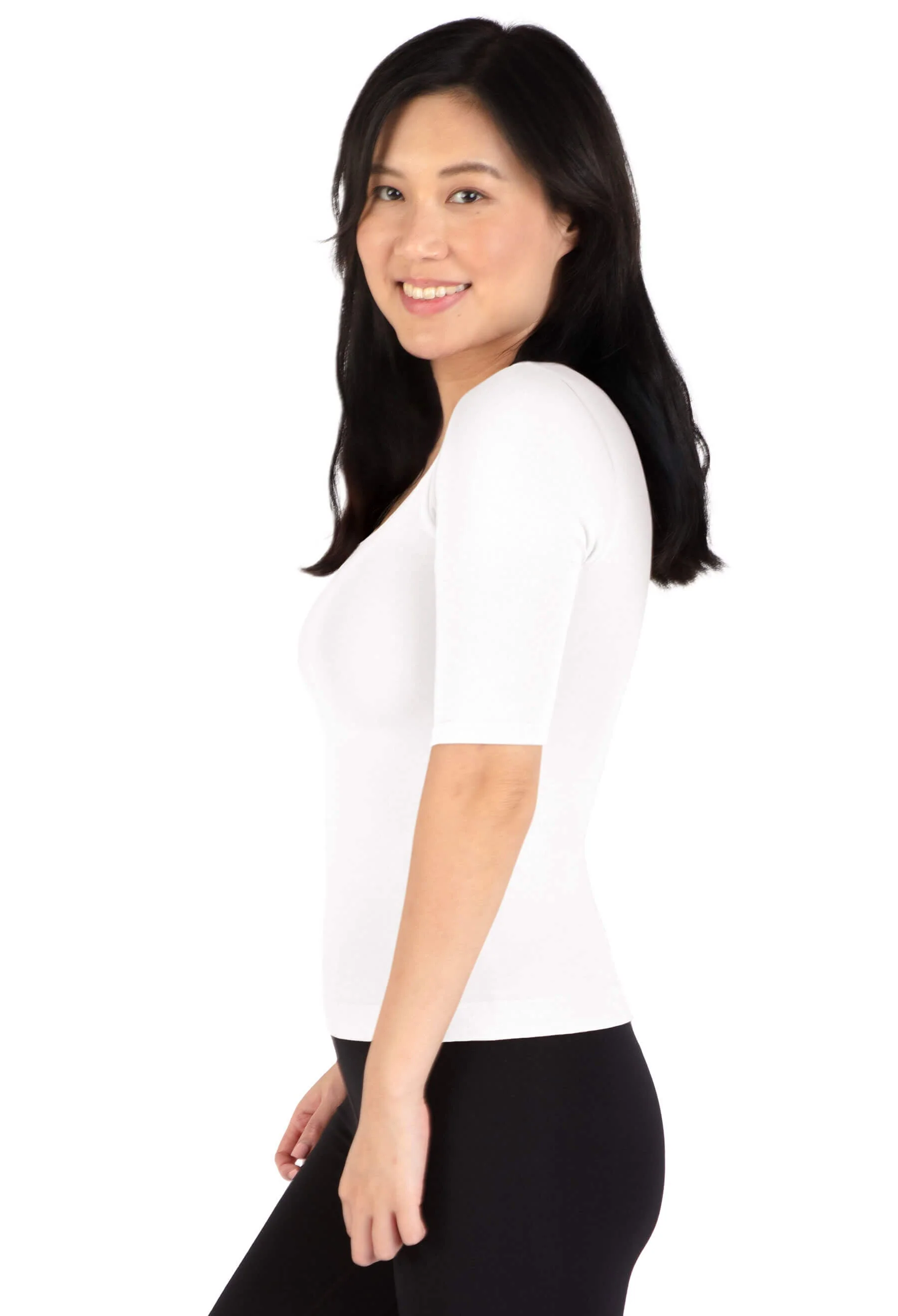 Bamboo Mid Length Sleeve Tee - Image 8