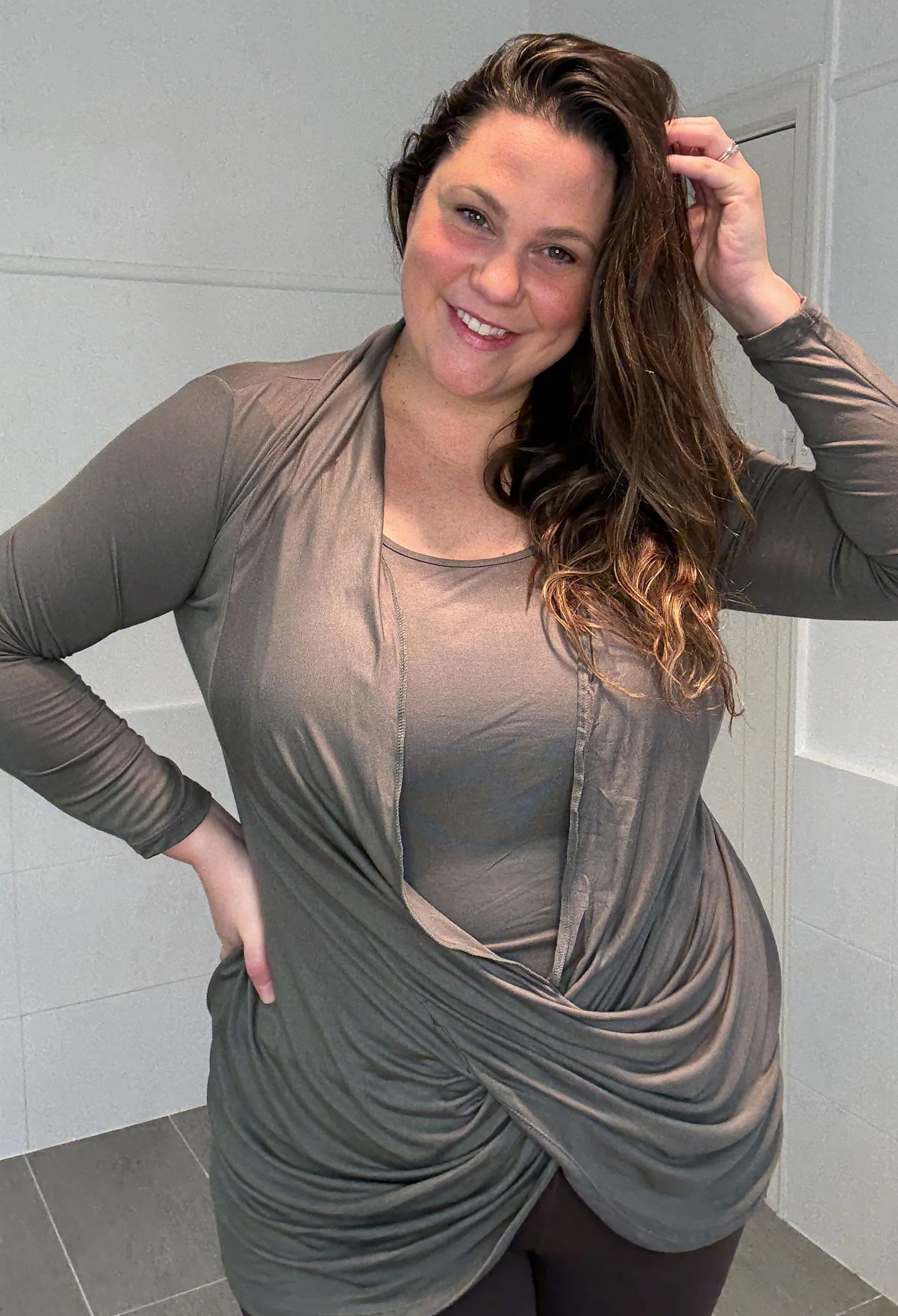 Bamboo Soft Drape Nursing Top - 2 Pack - Image 23