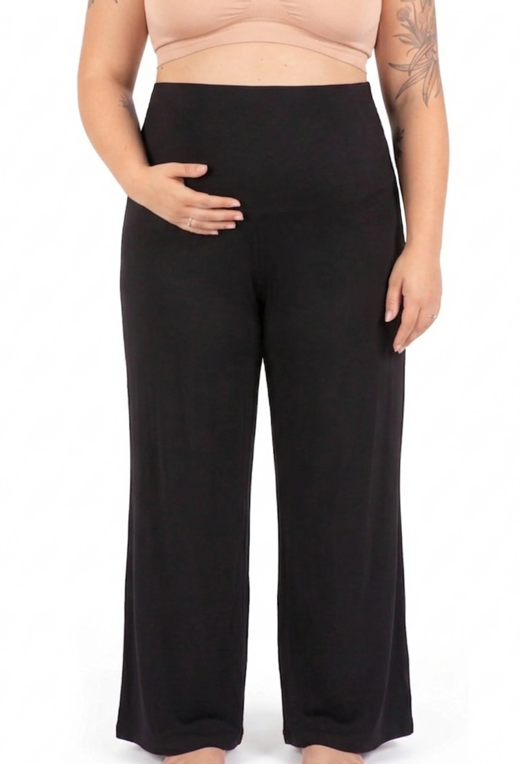 Bamboo Soft-Waist Pregnancy Pyjama Pants - Image 2