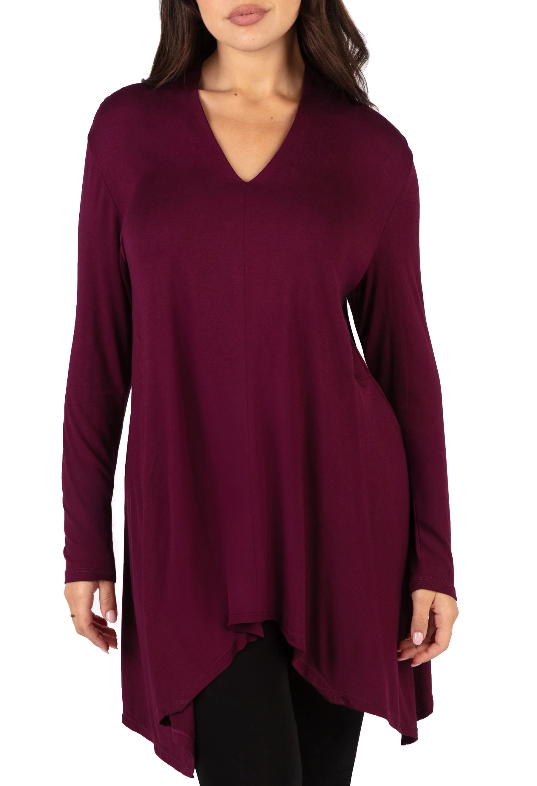 Bamboo V Neck Tunic Top - Image 11