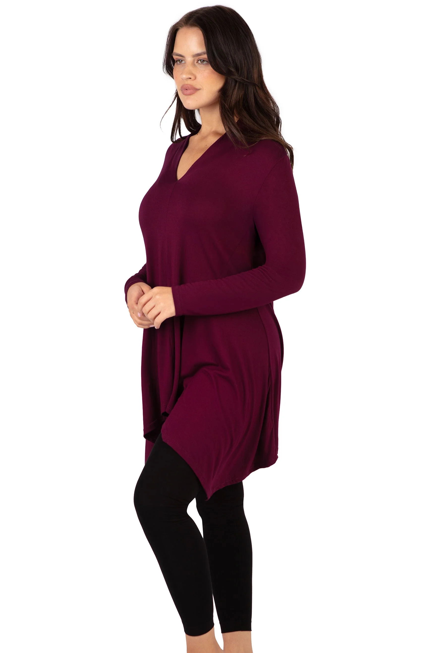 Bamboo V Neck Tunic Top - Image 12