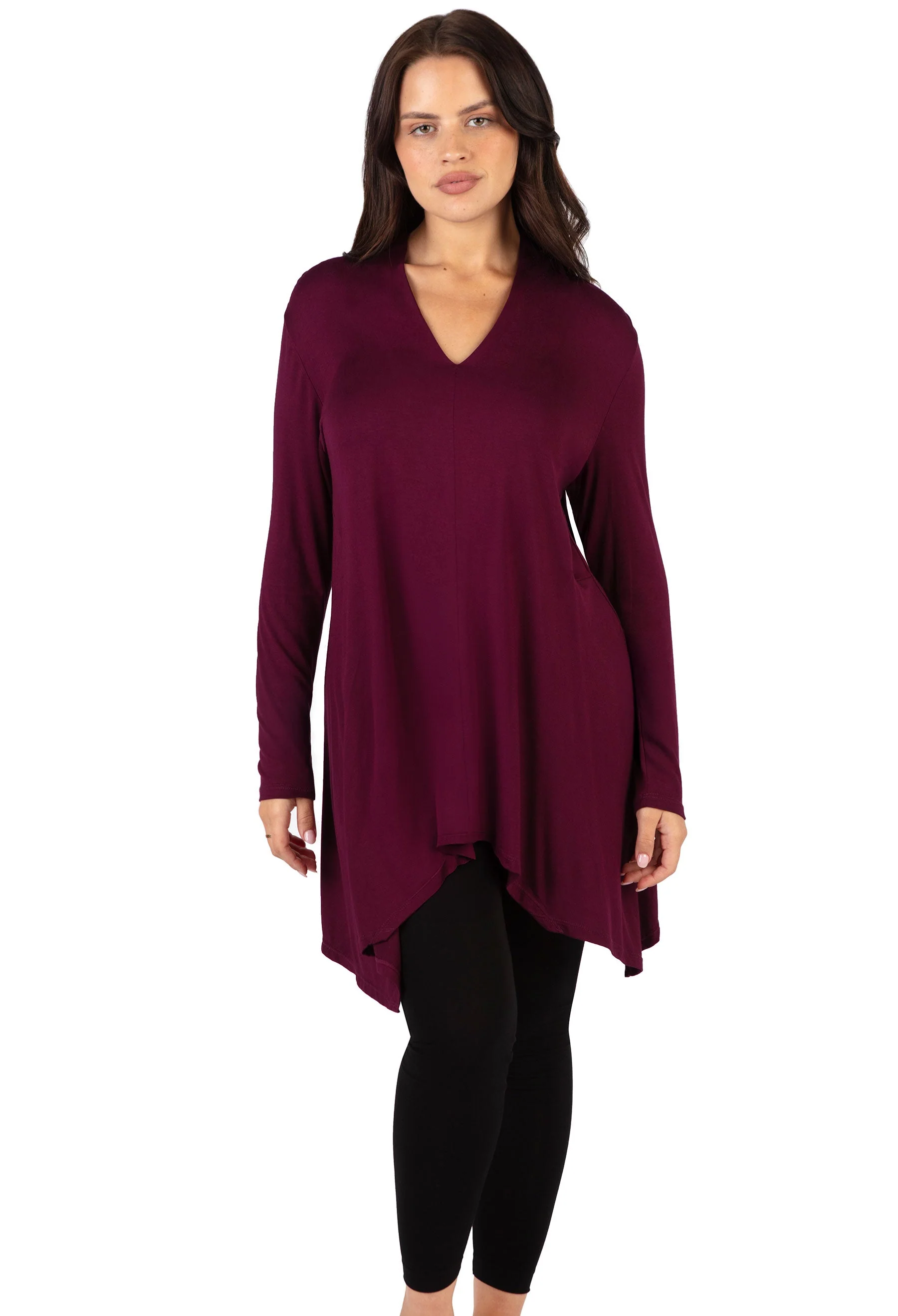 Bamboo V Neck Tunic Top - Image 13