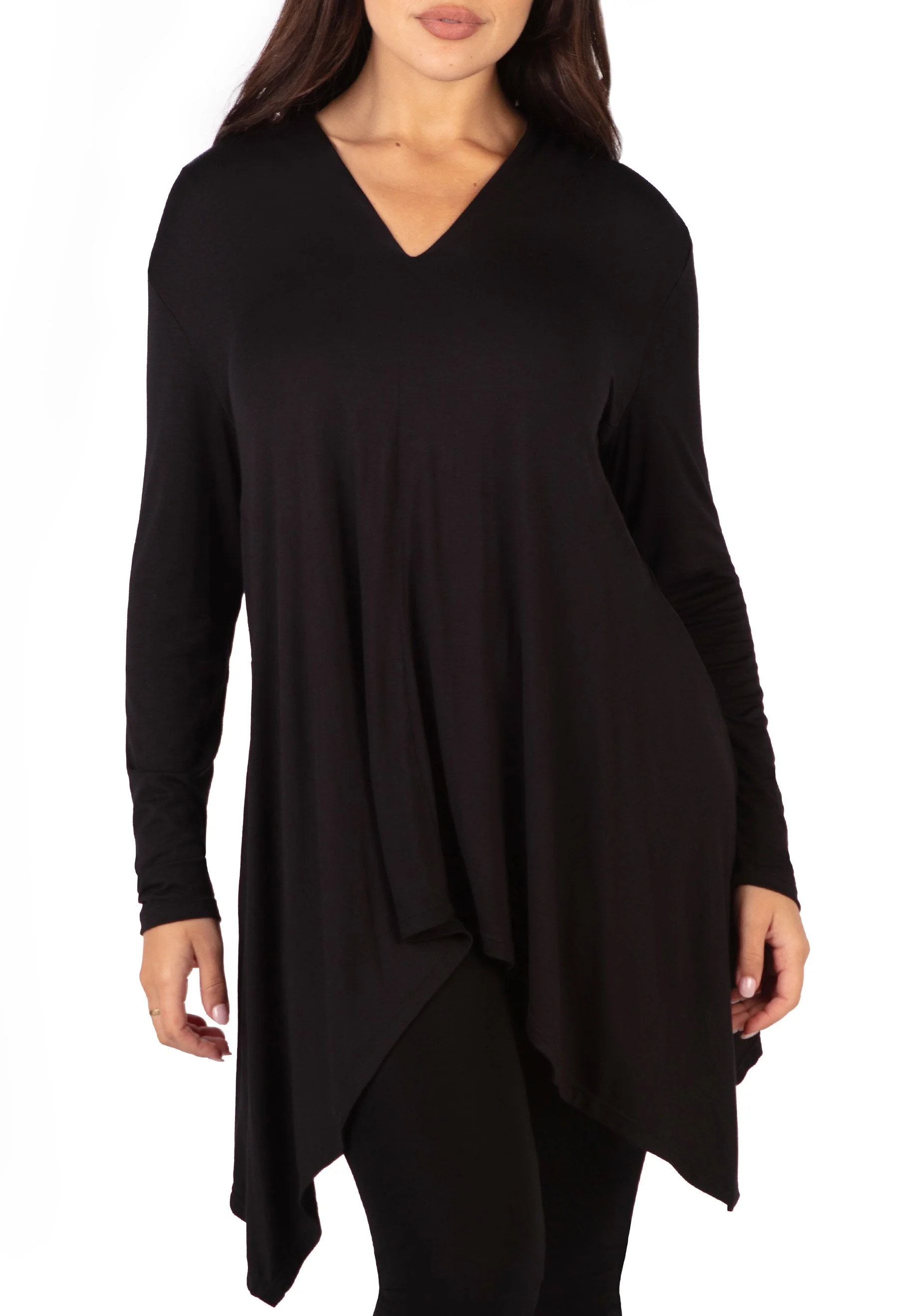 Bamboo V Neck Tunic Top - Image 15