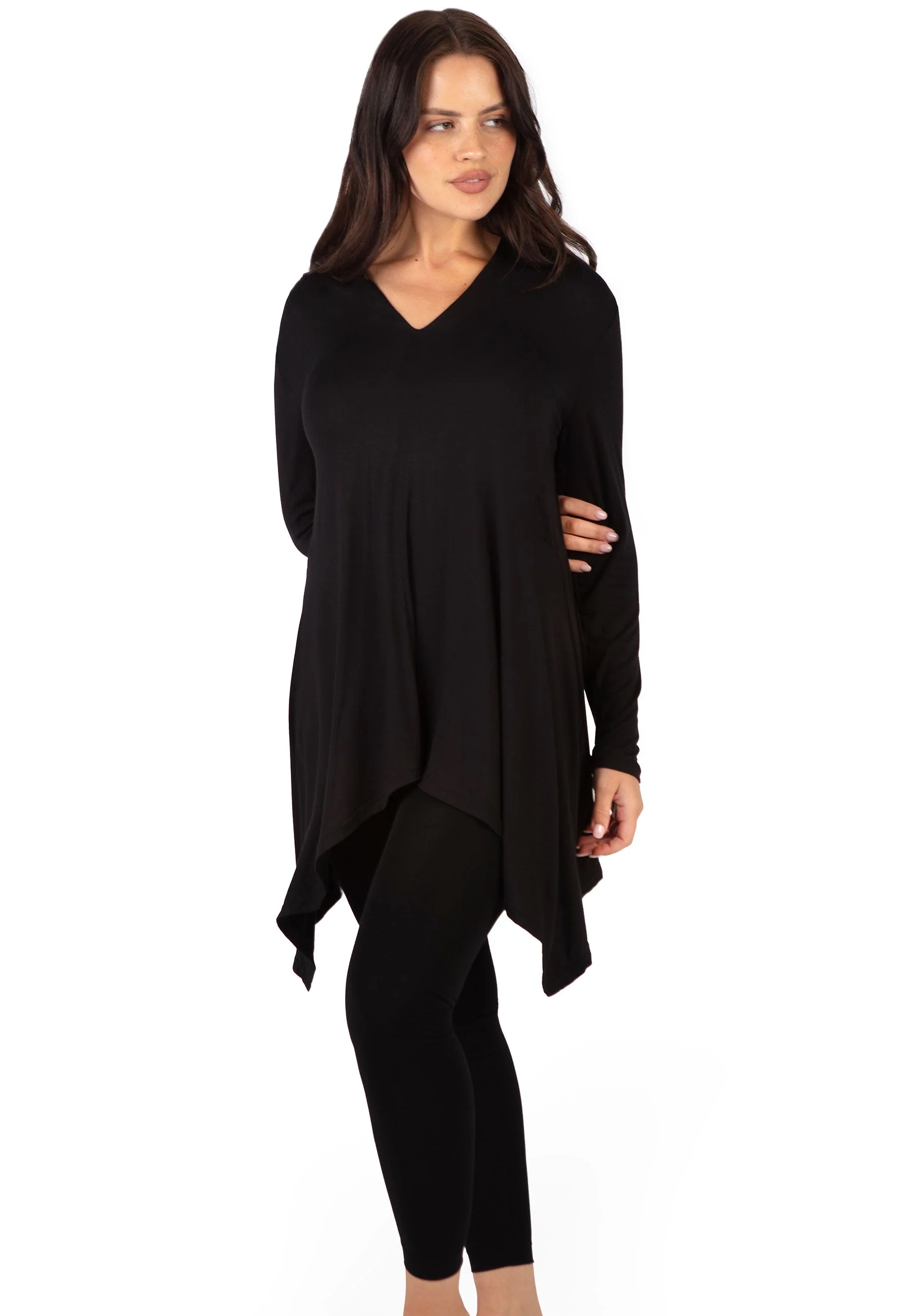Bamboo V Neck Tunic Top - 2 Pack - Image 2