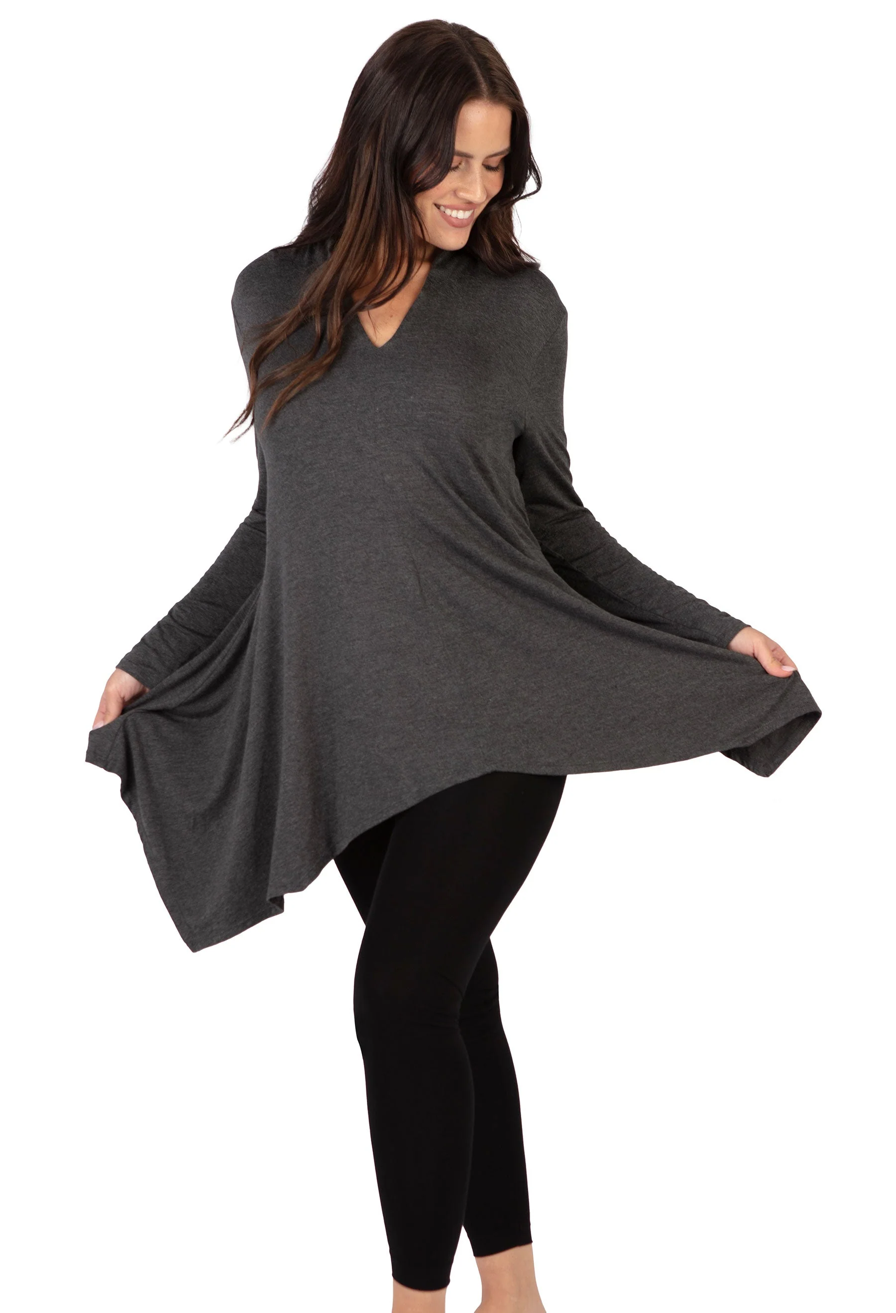 Bamboo V Neck Tunic Top - 2 Pack - Image 9