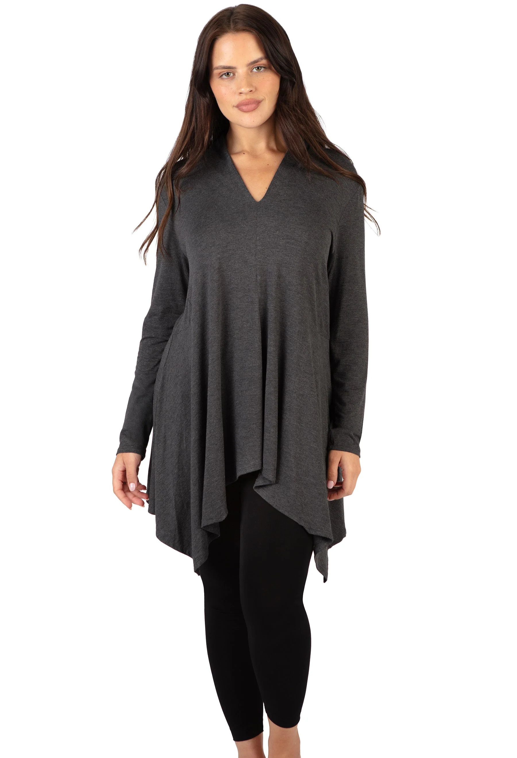 Bamboo V Neck Tunic Top - Image 3
