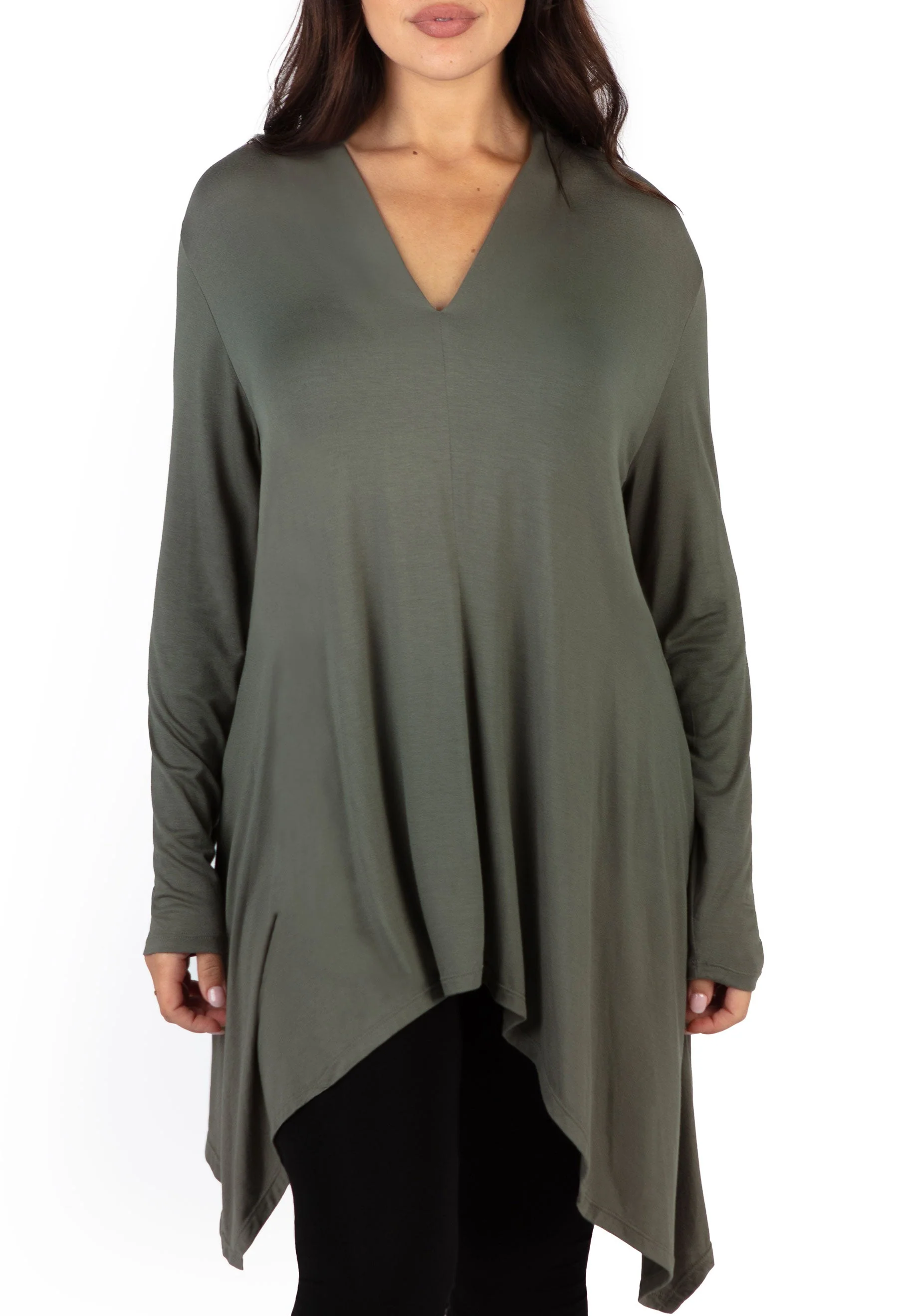 Bamboo V Neck Tunic Top - Image 6
