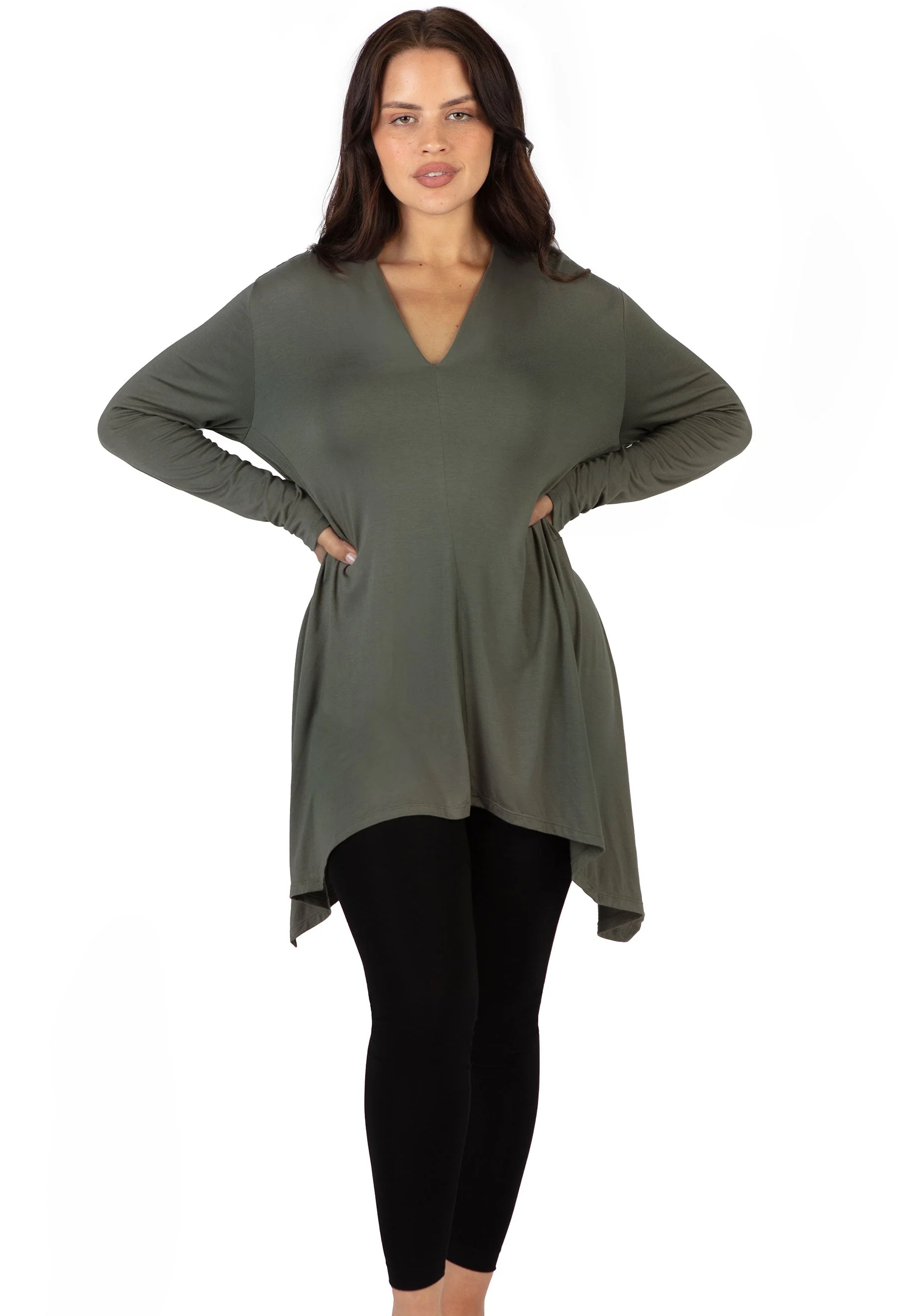 Bamboo V Neck Tunic Top - Image 7