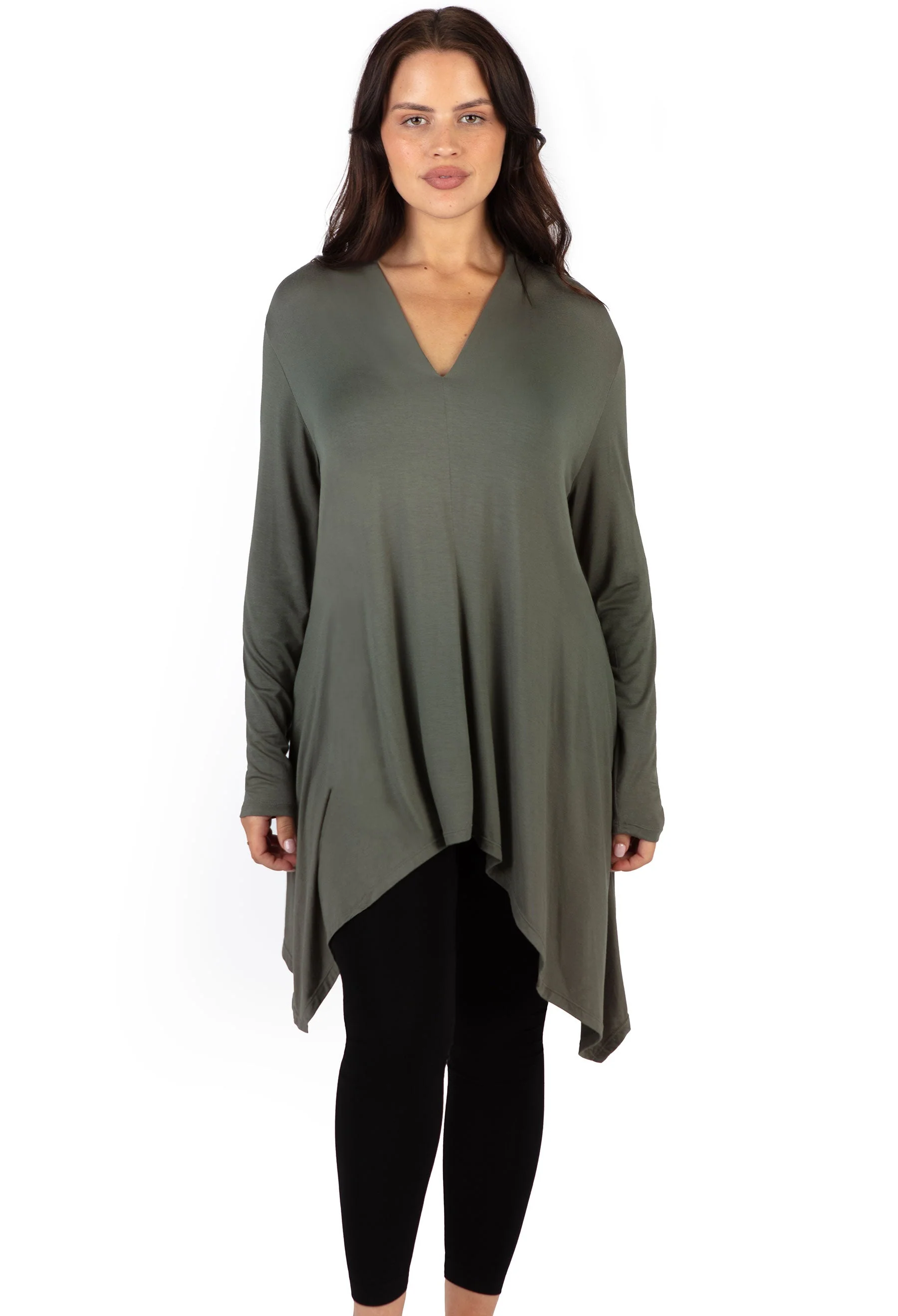 Bamboo V Neck Tunic Top - Image 9