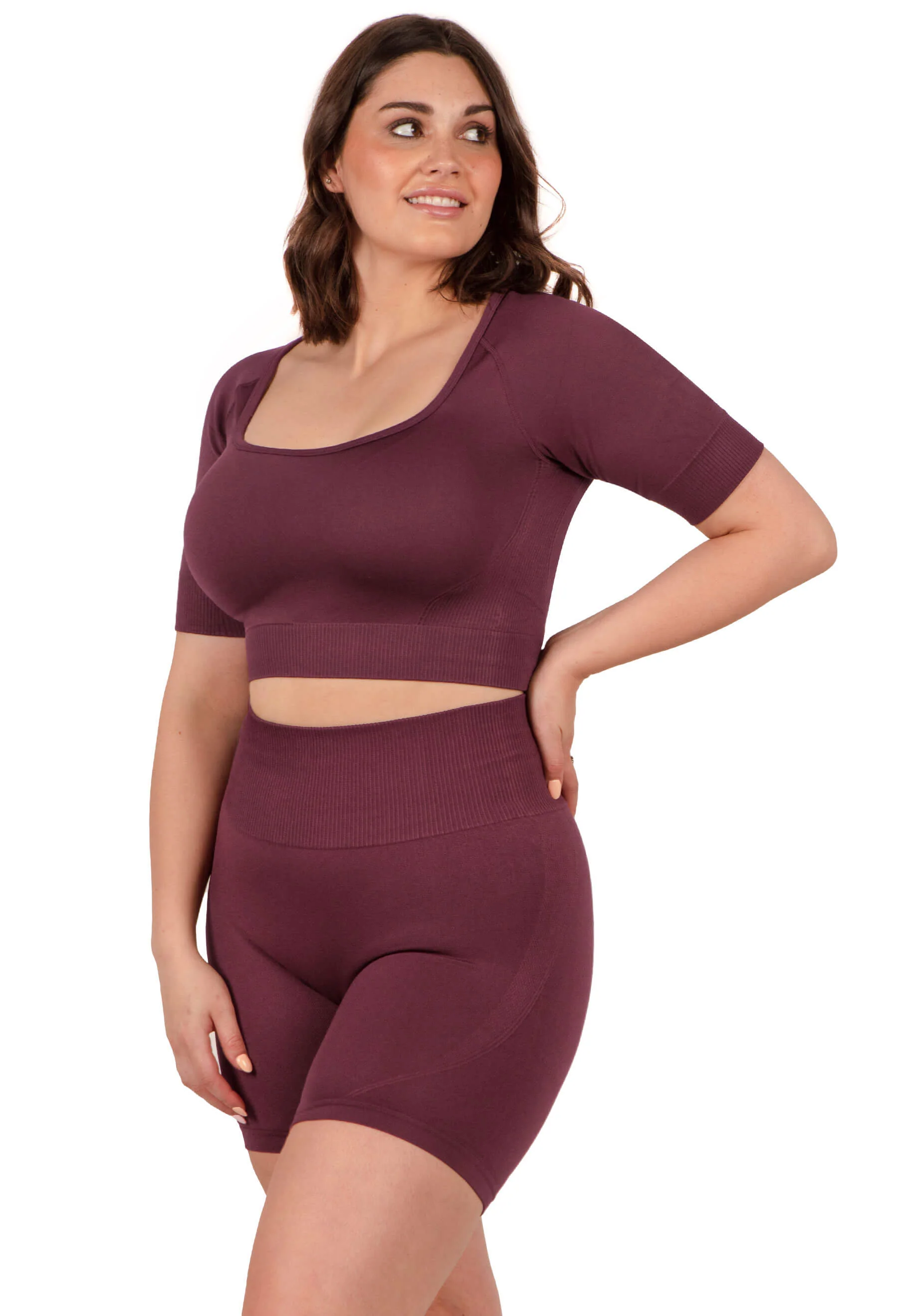 Seamless High Waist Midi Biker Shorts - 3 Pack - Image 19