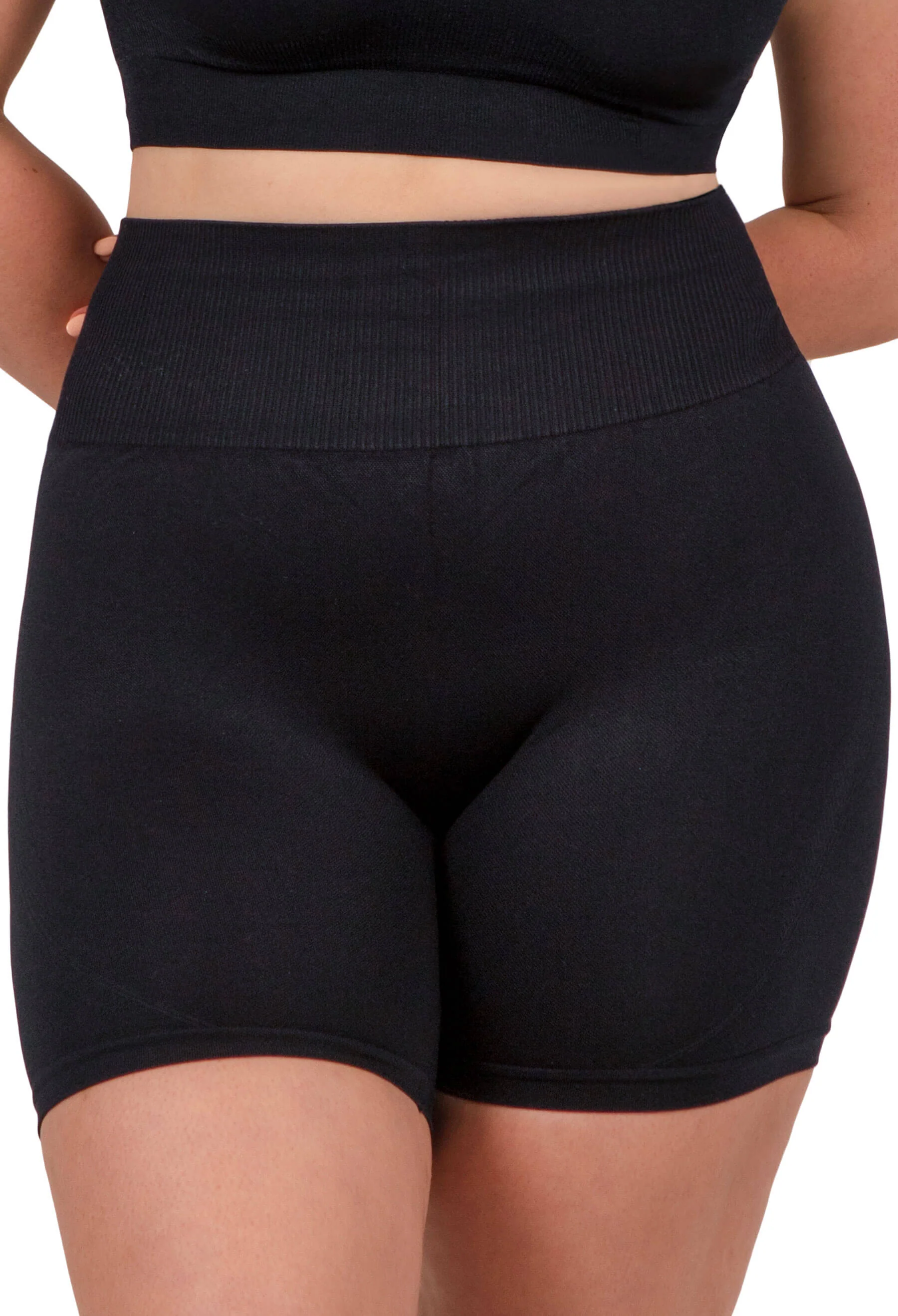 Seamless High Waist Midi Biker Shorts - 3 Pack - Image 2