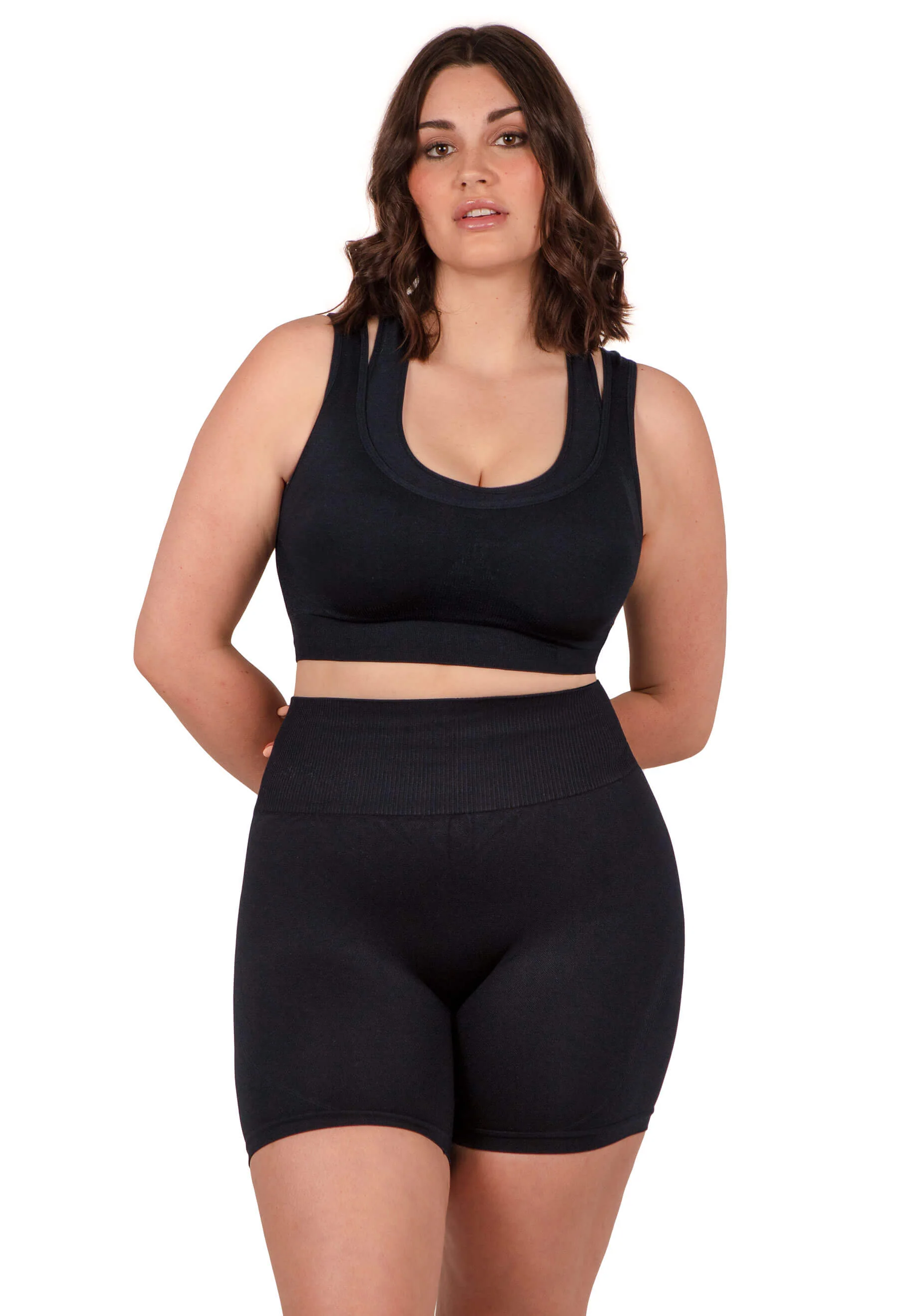 Seamless High Waist Midi Biker Shorts - 3 Pack - Image 5